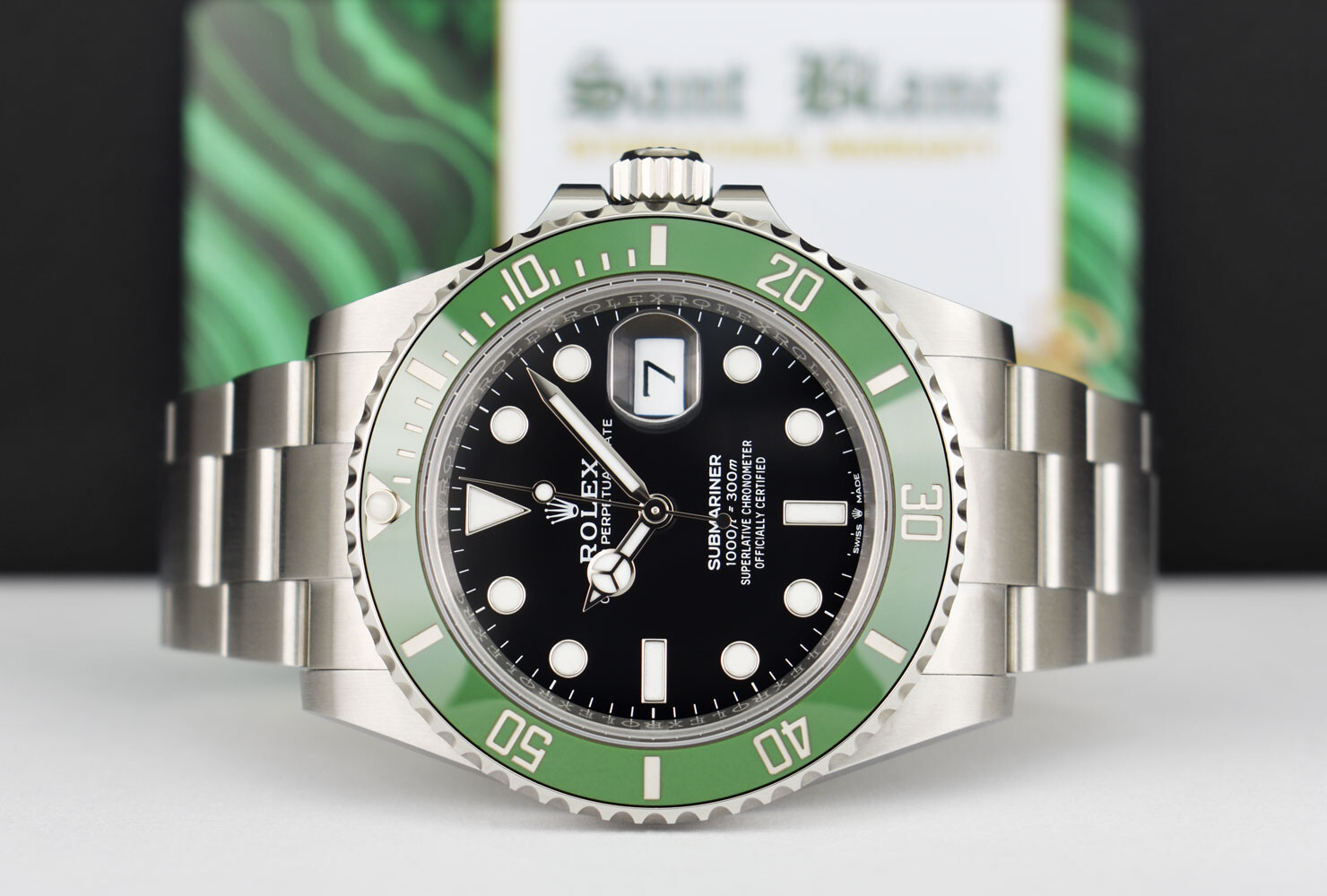 ROLEX 41mm 2023 SS SUBMARINER MK 2 Green Bezel “KERMIT” 126610LV SANT BLANC