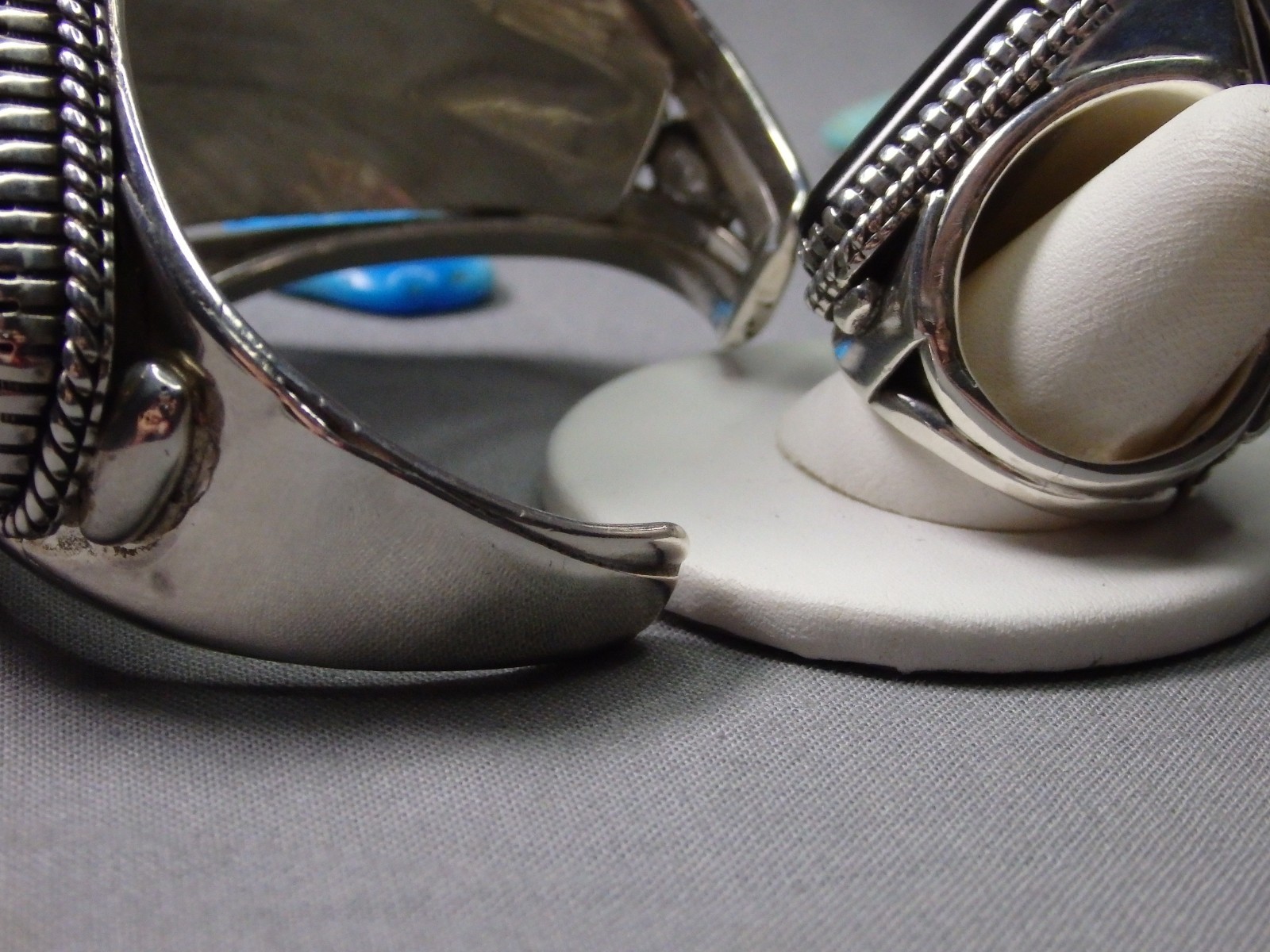 NAVAJO Yazzie Black ONYX Sterling Silver 114g 7″size Cuff & 36g Ring sz8.5 RARE