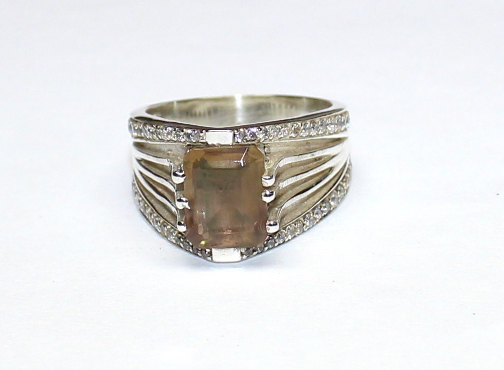 Genuinely Color Change Russian Zultanite Sterling Silver Ring, Alexandrite Ring