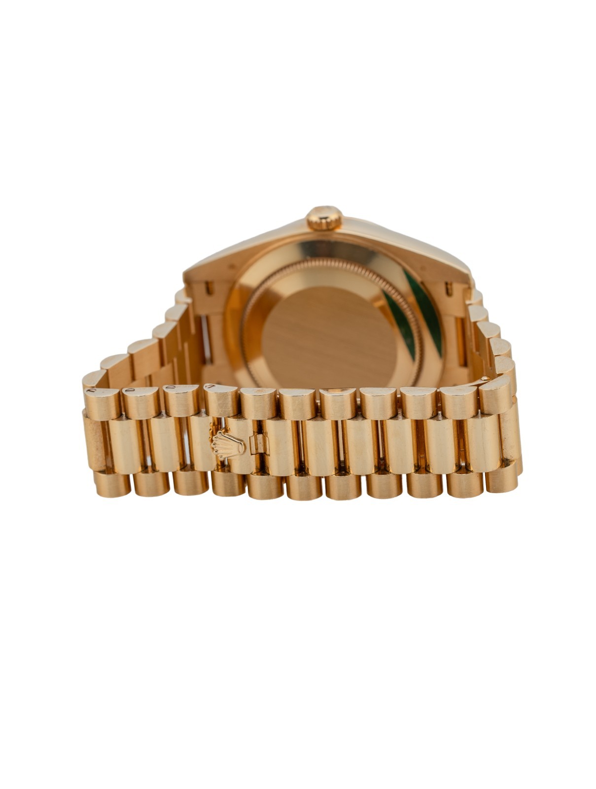 Rolex Day-Date President 40 18k Yellow Gold ‘Money Green’ Dial 228238 – Complete