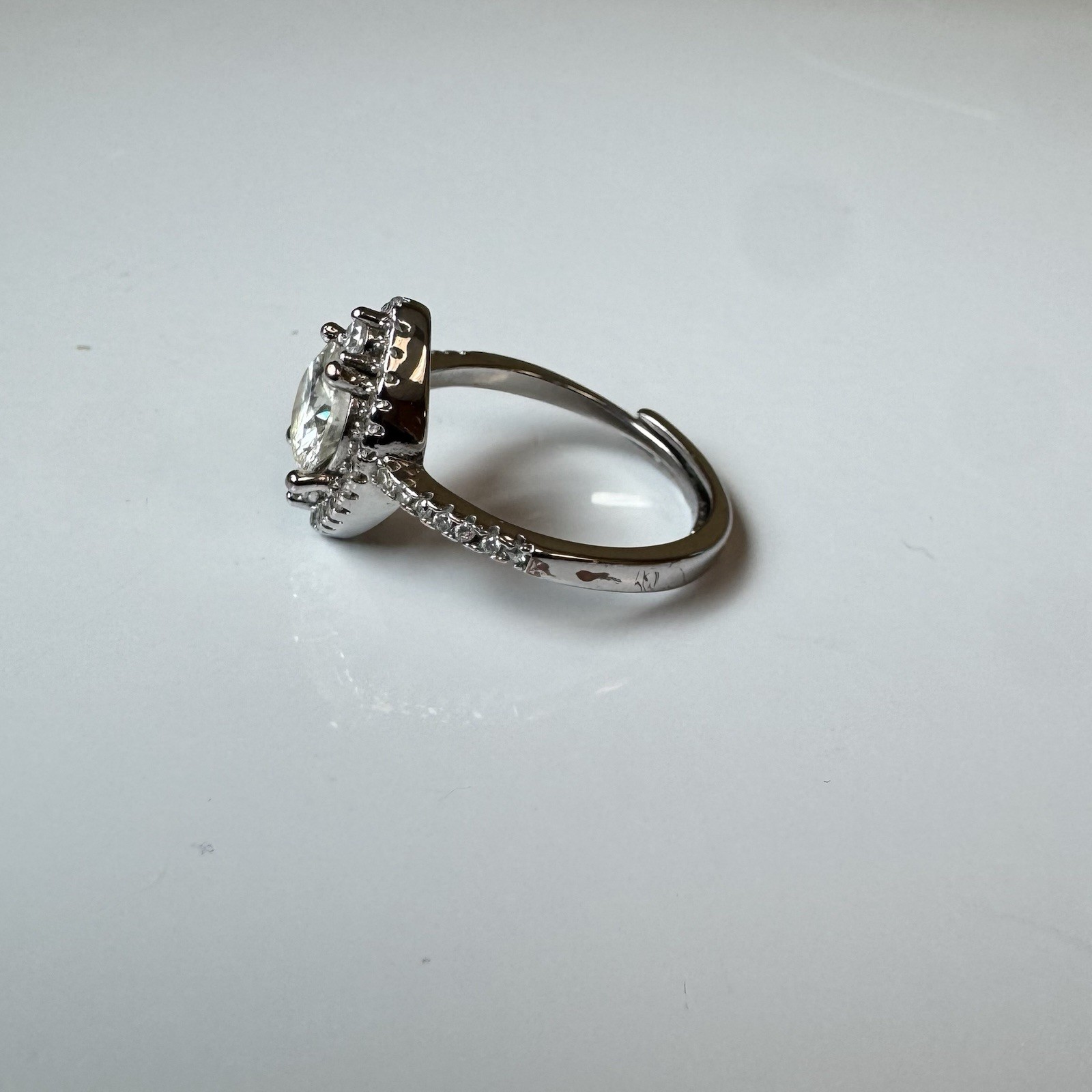 Vintage Style Silver and Gold Toned Adjustable Moissanite 4 Ring Bundle + Bonus!