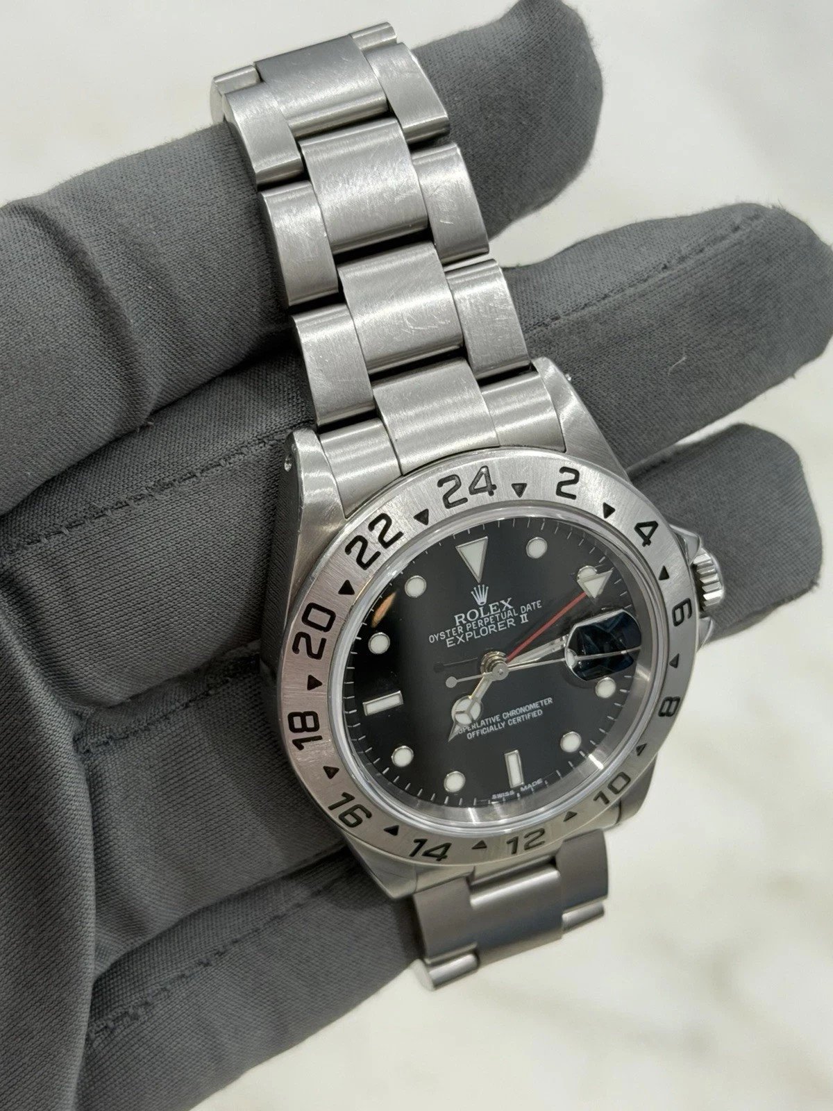 Rolex Explorer II Stainless Black Dial 40mm Auto Men’s Watch 16570