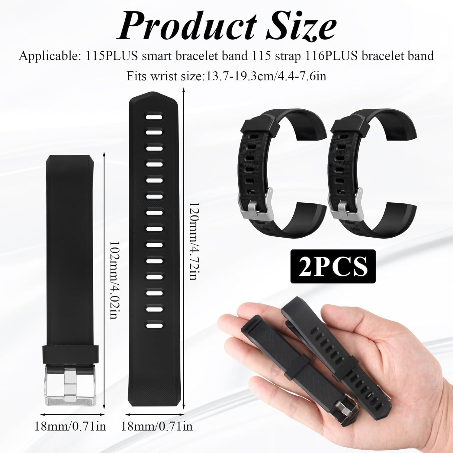 Watch Bands Replacement for Id115Plus HR, Very Fit Pro Activity Fitness Tracker