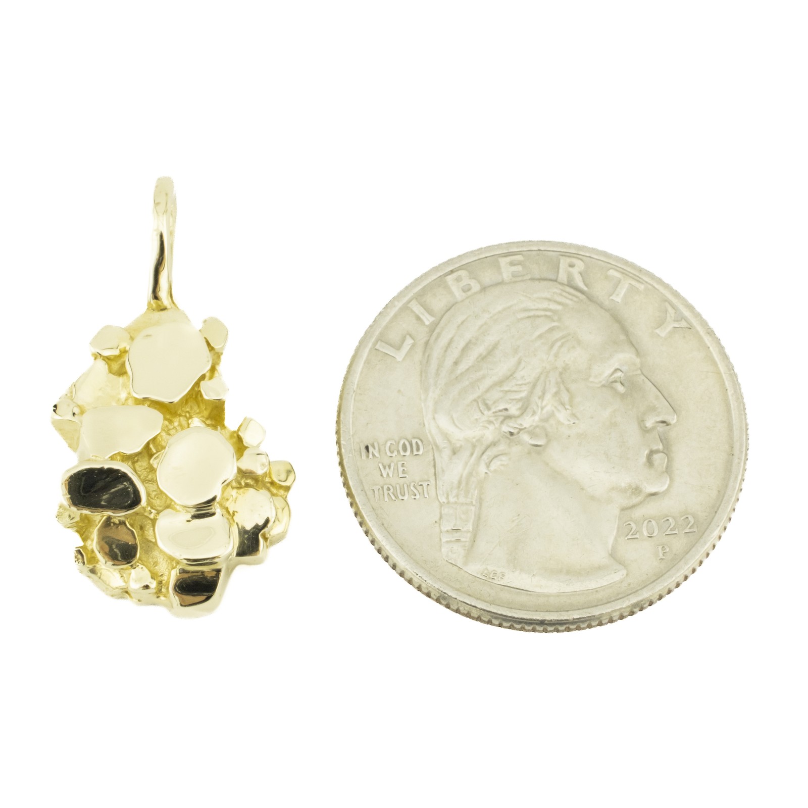 Gold Nugget Pendant in 14K Yellow Gold – 5.4 Grams