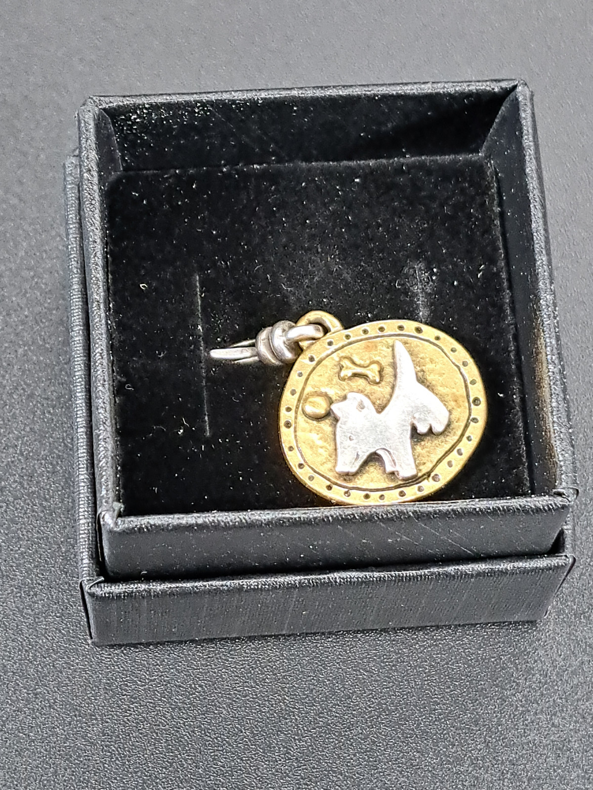 Silpada Sterling Silver & Brass Puppy Clip-On “My Best Friend” Charm C2542 (J58)