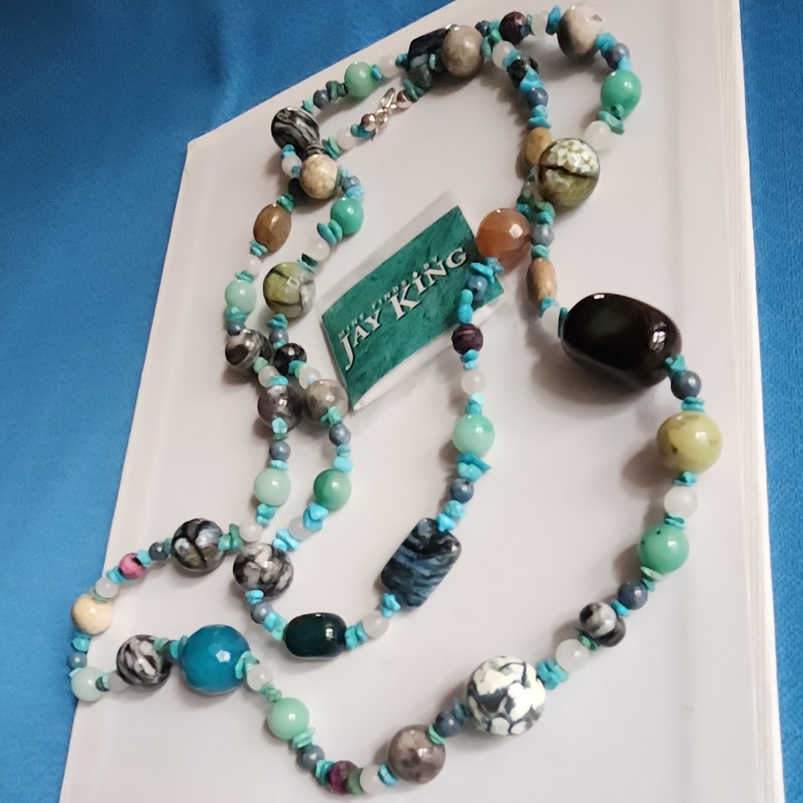 Mine Finds by Jay King Handcrafted Beaded Turquoise Necklace Multicolor 25-30in