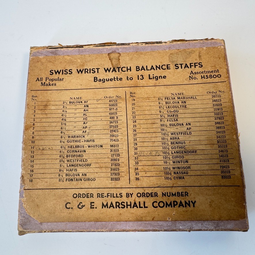 C & E Marshall Balance Staff Kit. Assortment No. H5800 – INCOMPLETE
