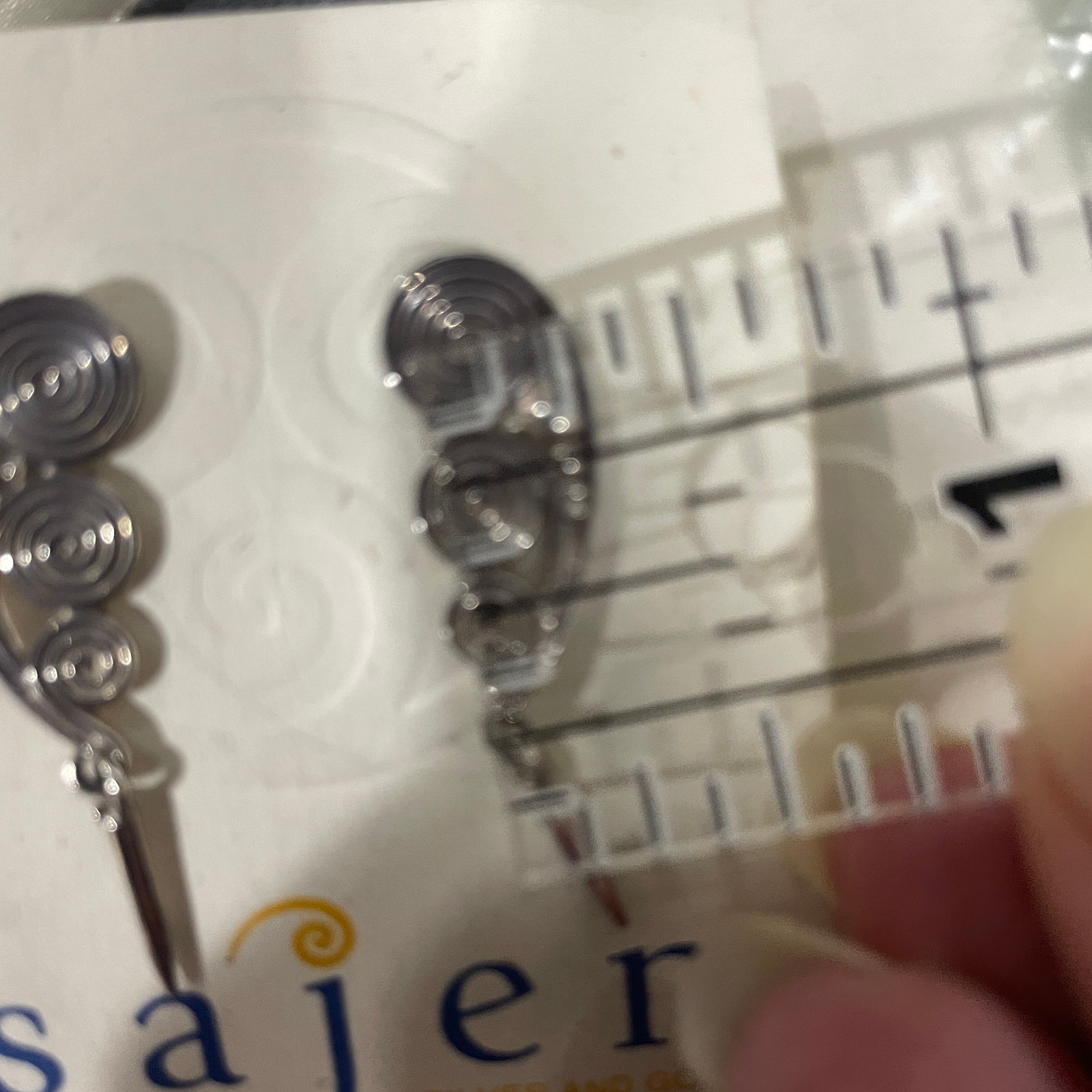 NOS Vintage Sajen Sterling Silver Heart Pendant / Pin & Earring Set