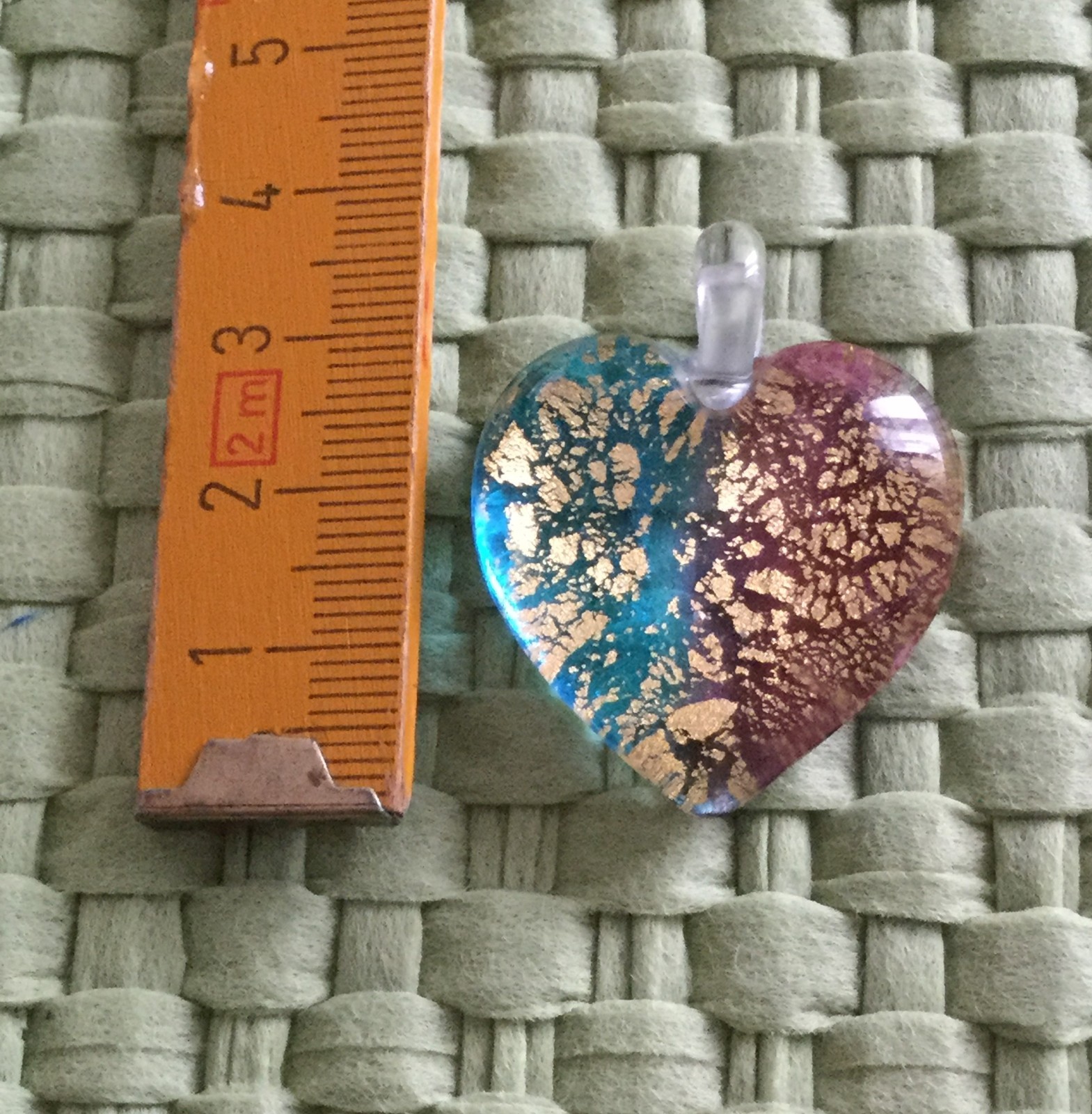 ANTICA MURRINA VENEZIA pendant 30mm x 35mm (1.18’’ x 1.38’’) in heart shape