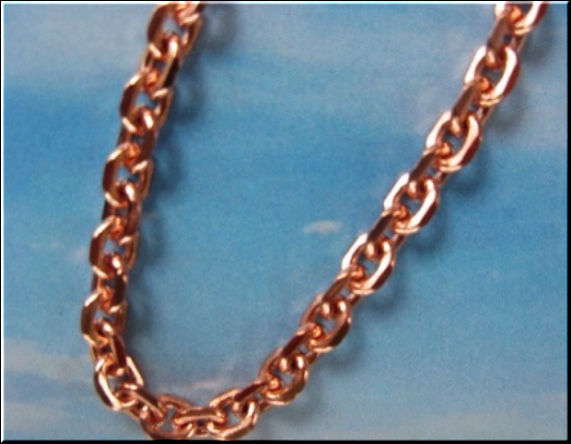 Solid Copper Anklet CA796G – 3/16 of an inch wide – Available in 8 to 11 inches