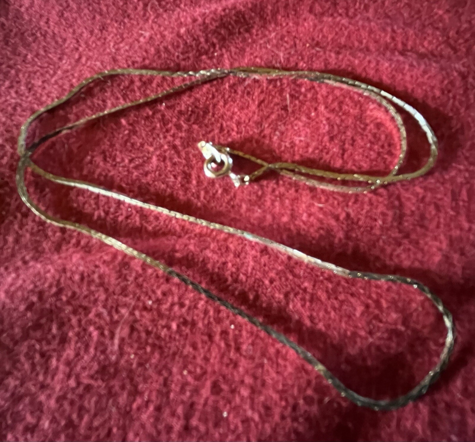 Vintage 9 1/2 Inch (19 Inch Total) Silver Chain Necklace