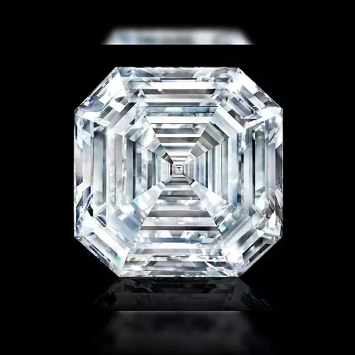 3.80 Ct Loose Moissanite Asscher Cut 9.00 MM D Color IF CLARITY Certified