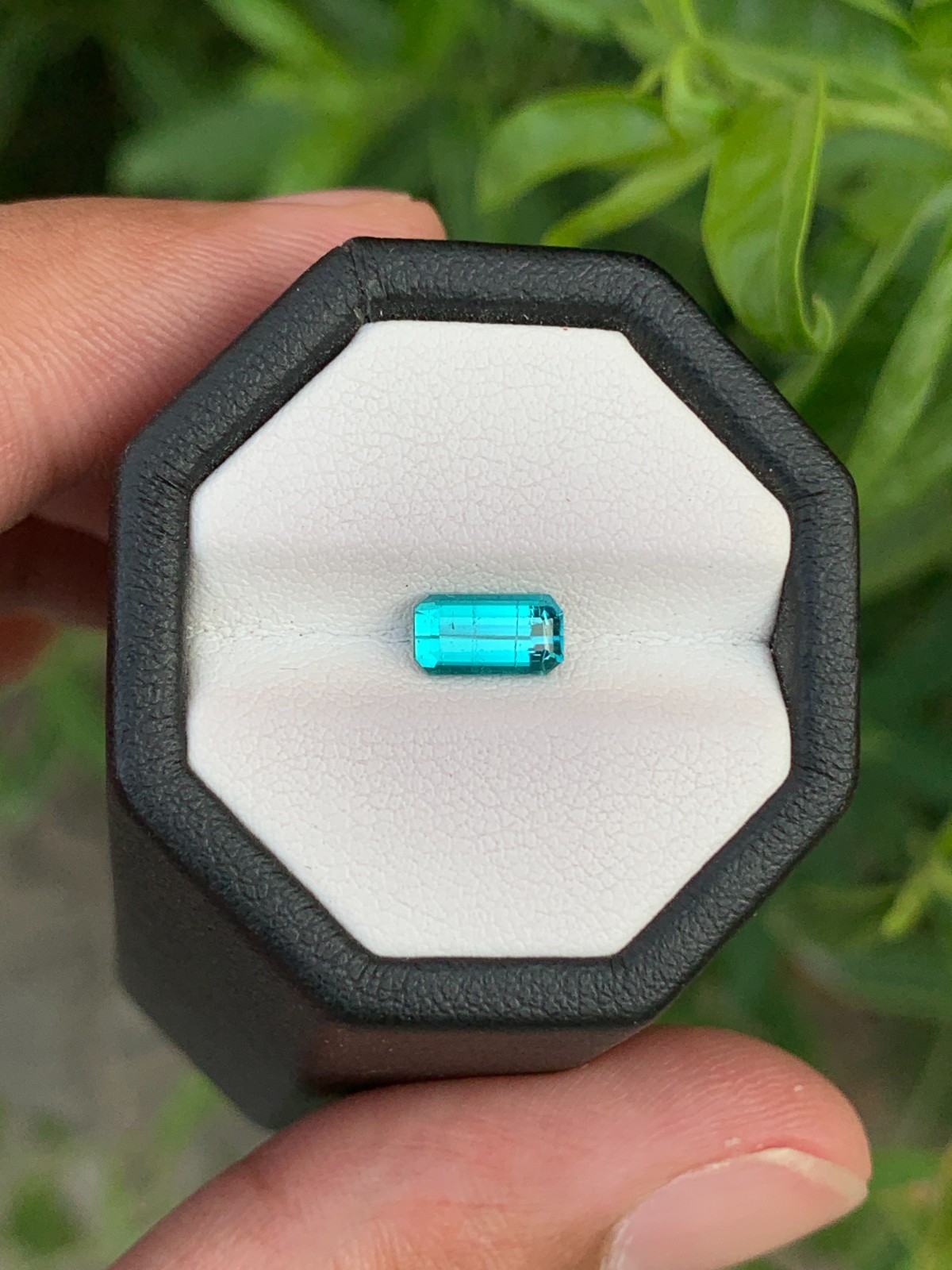 0.98 Ct Natural Lagoon Tourmaline Emerald Cut Faceted Loose Gemstone Afghanistan