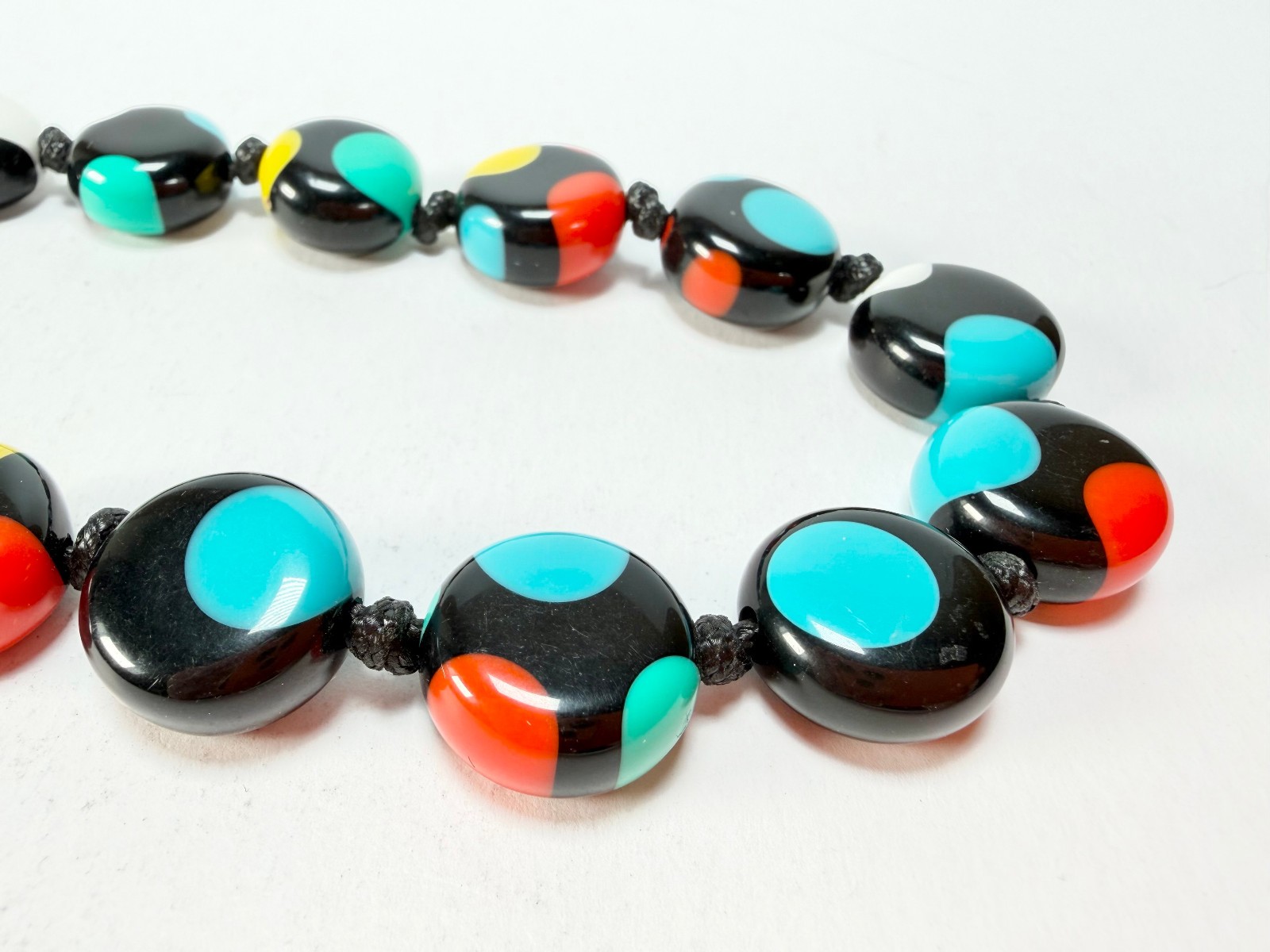 Sobral – Dots “Yoi” Multi coloured Dots Resin Necklace ( 005358 )
