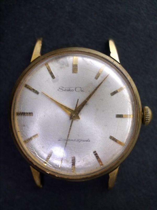 SEIKO Crown 21 Jewels Hand Wound 3 Hands J15003E for Men Men’s Wristwatch ac836