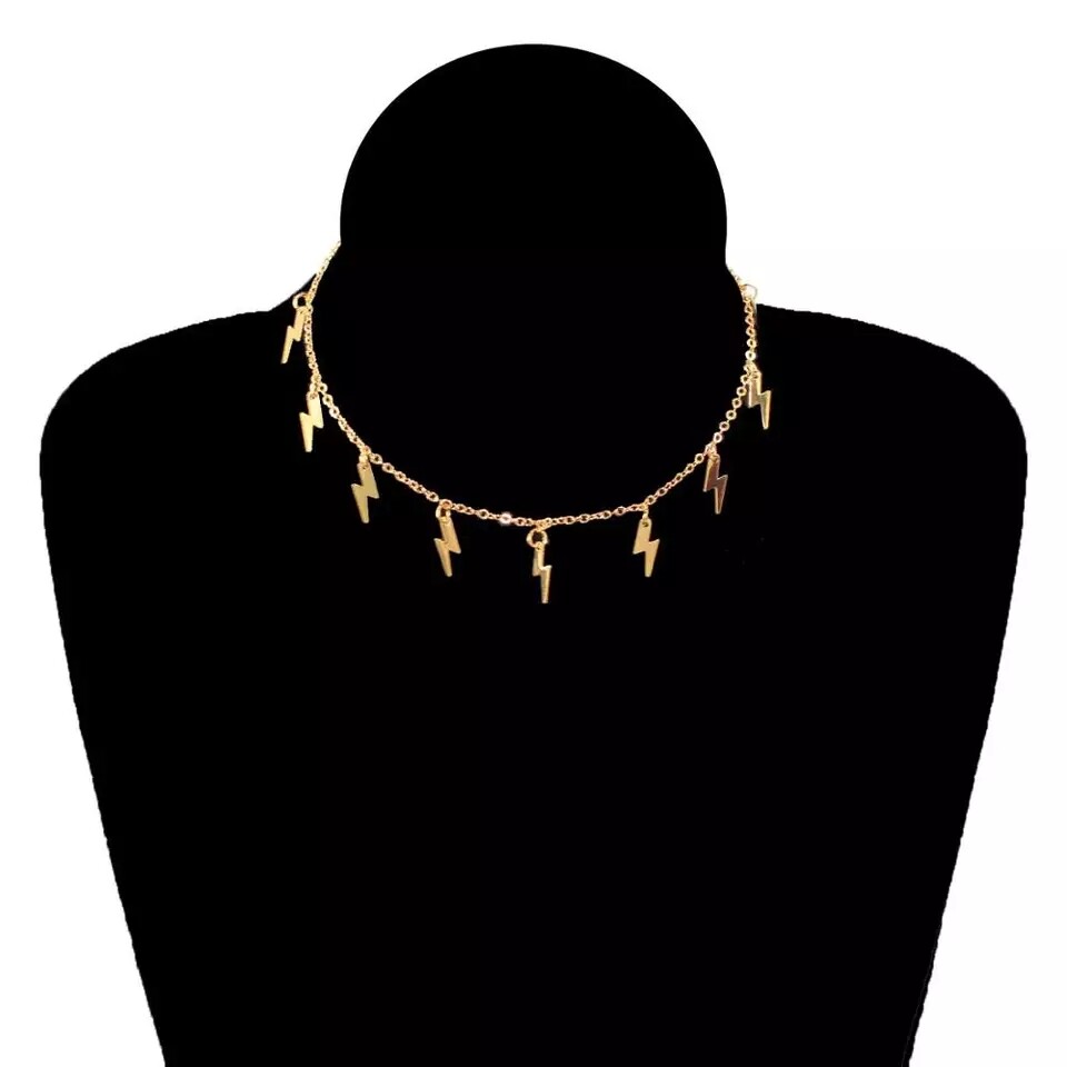 Choker necklace black bead gold or silver variety choices