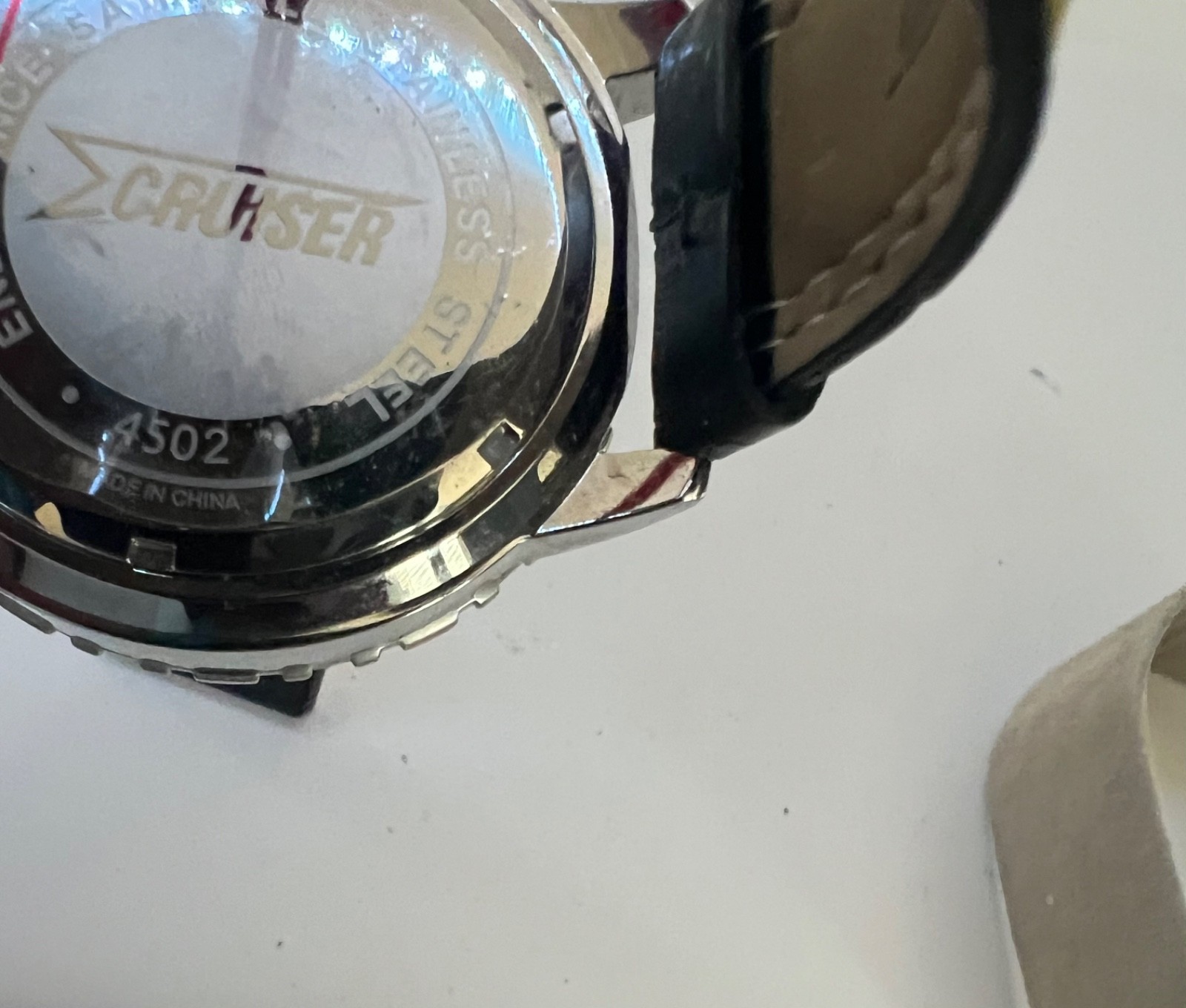 NOS MEN’S CRUISER ENDURANCE 4502 5ATM/50M WATCH WITH LEATHER BAND PLEASE READ