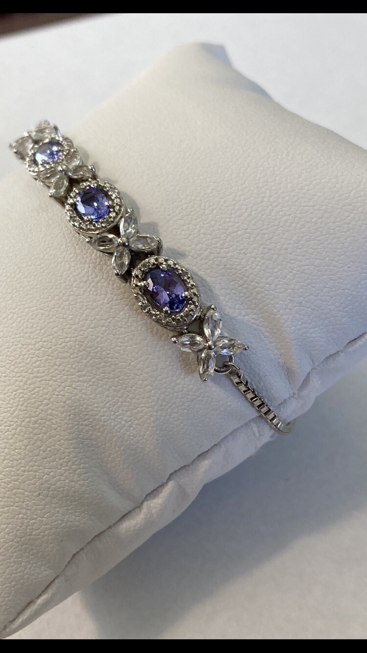 NYC II Tanzanite & White Zircon Bracelet Never Worn