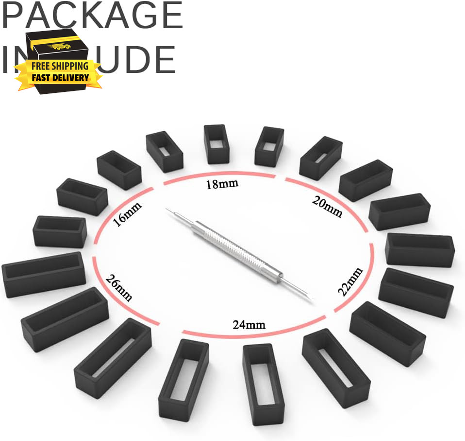 Watch Band Loop, 18Pcs Watch Band Rings with a Spring Bar Tool ⭐️⭐️⭐️⭐️⭐️