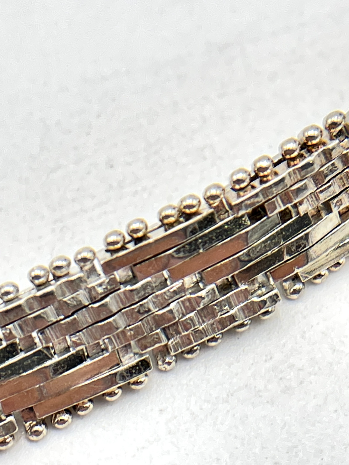 STERLING SILVER 925 MILOR ITALY 7.5″ CHAIN 7 mm Wide BRACELET 15.7g