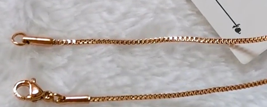 Black 316L Stainless Steel 40 cm (15.7 inch) 1 mm Square Box Neck Chain