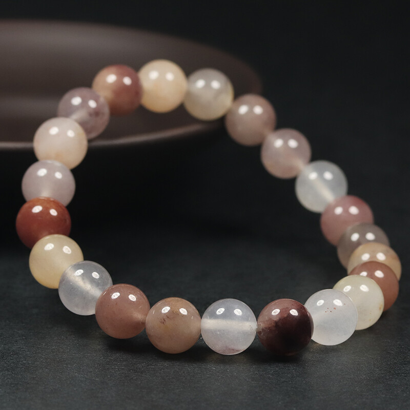 7″&8mm Certified 100% Natural Grade A Brown Lavender Jade Bracelet Bangle 47865