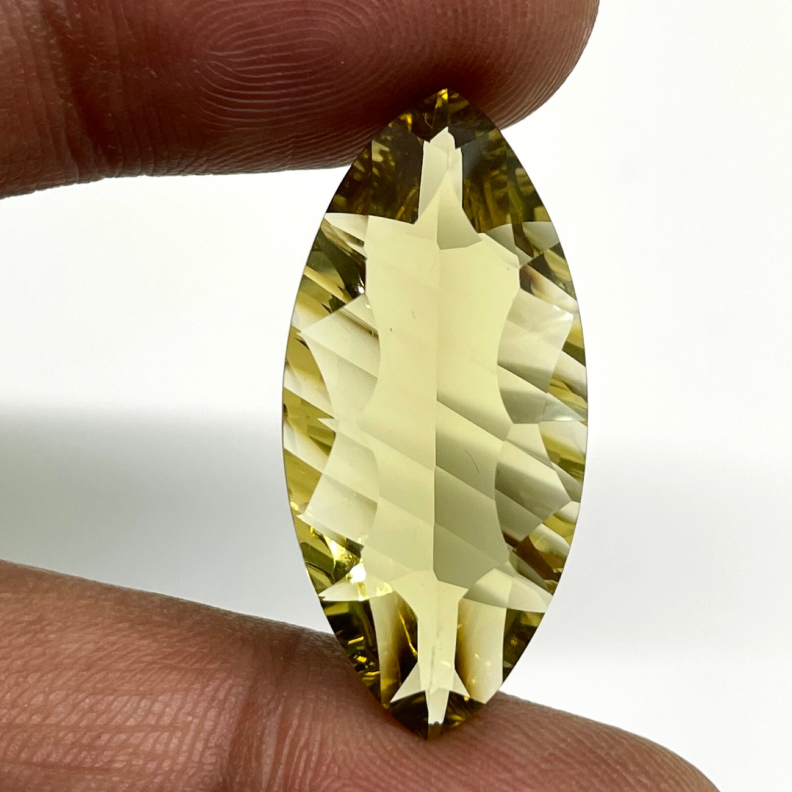 VVS 18.10 Cts Natural Lemon Citrine Marquise Custom Cut Top Quality Gemstone