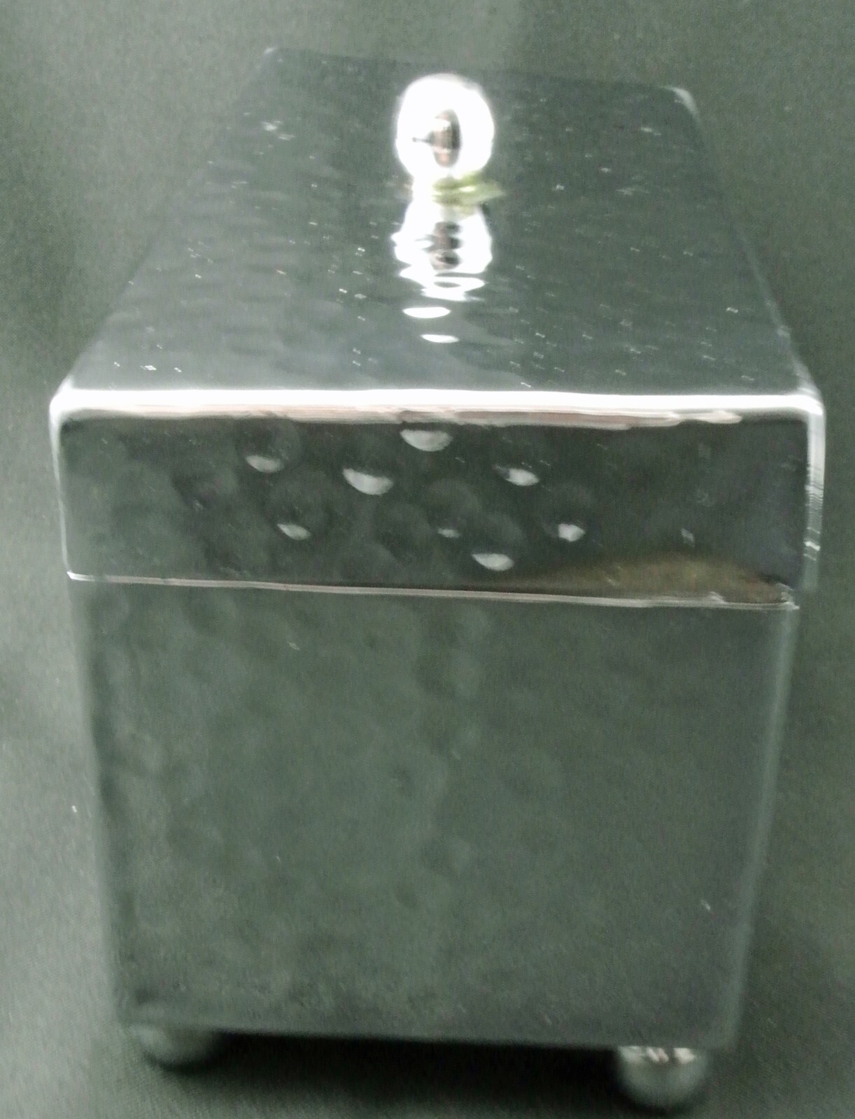 Hammered Stainless Steel Multi Use Keepsake Box With Lid 6 3/4″ L x 3 1/8″ W