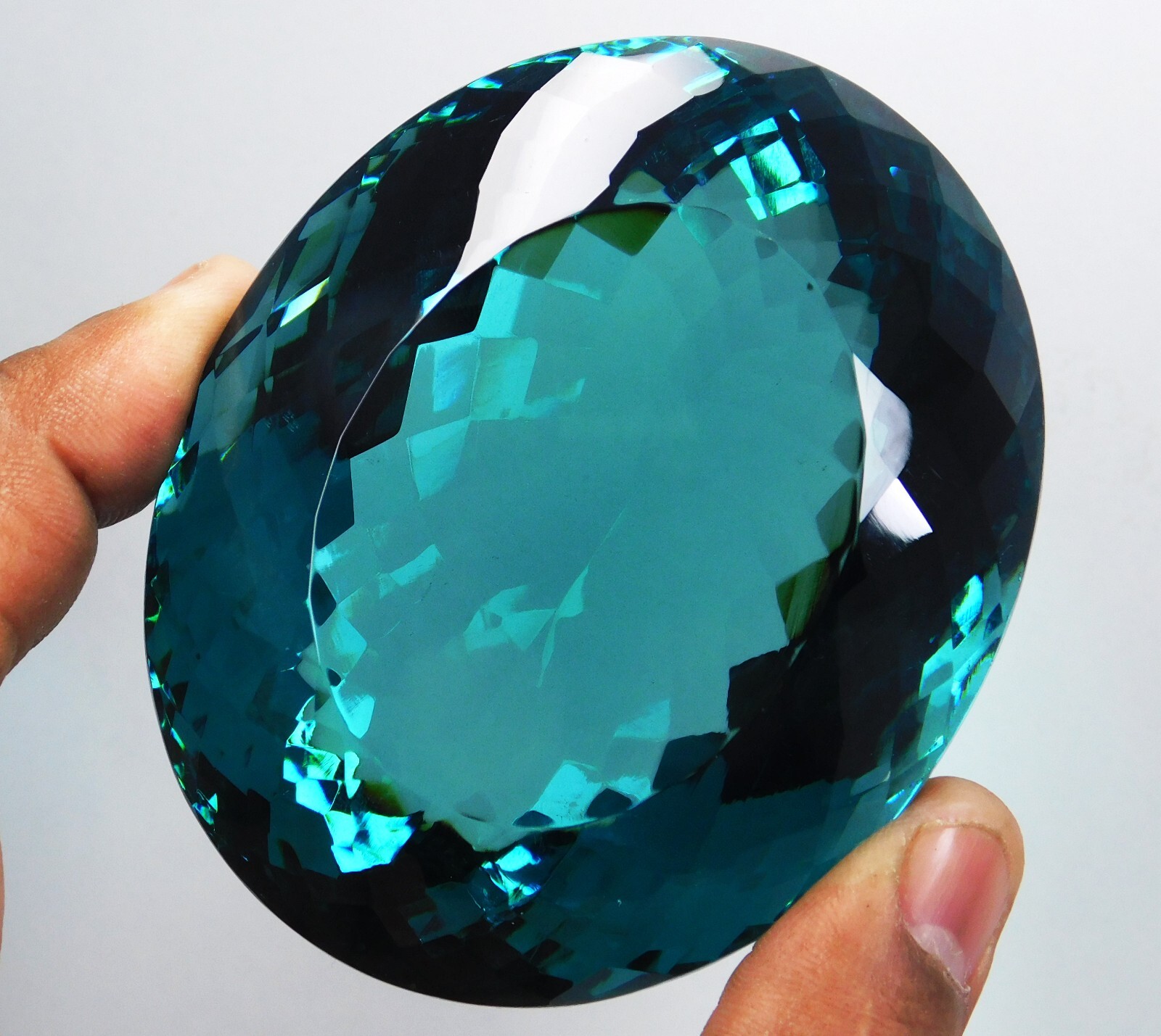 CERTIFICATE Incl.*Huge Rare! 1485.50Ct Natural Greenish Blue Aquamarine Gemstone
