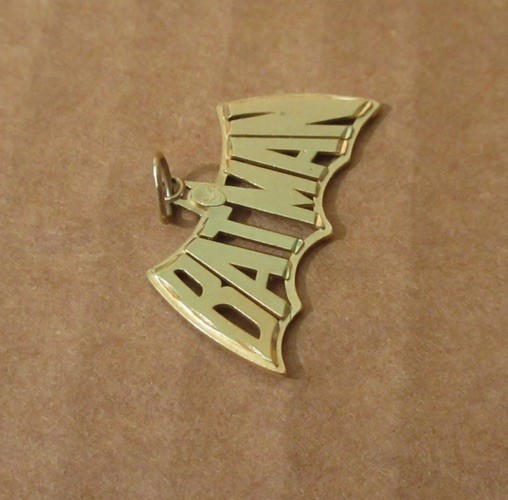 14K Yellow Gold Batman Charm Pendant Michael Anthony MA 1.3 Grams DC Comics
