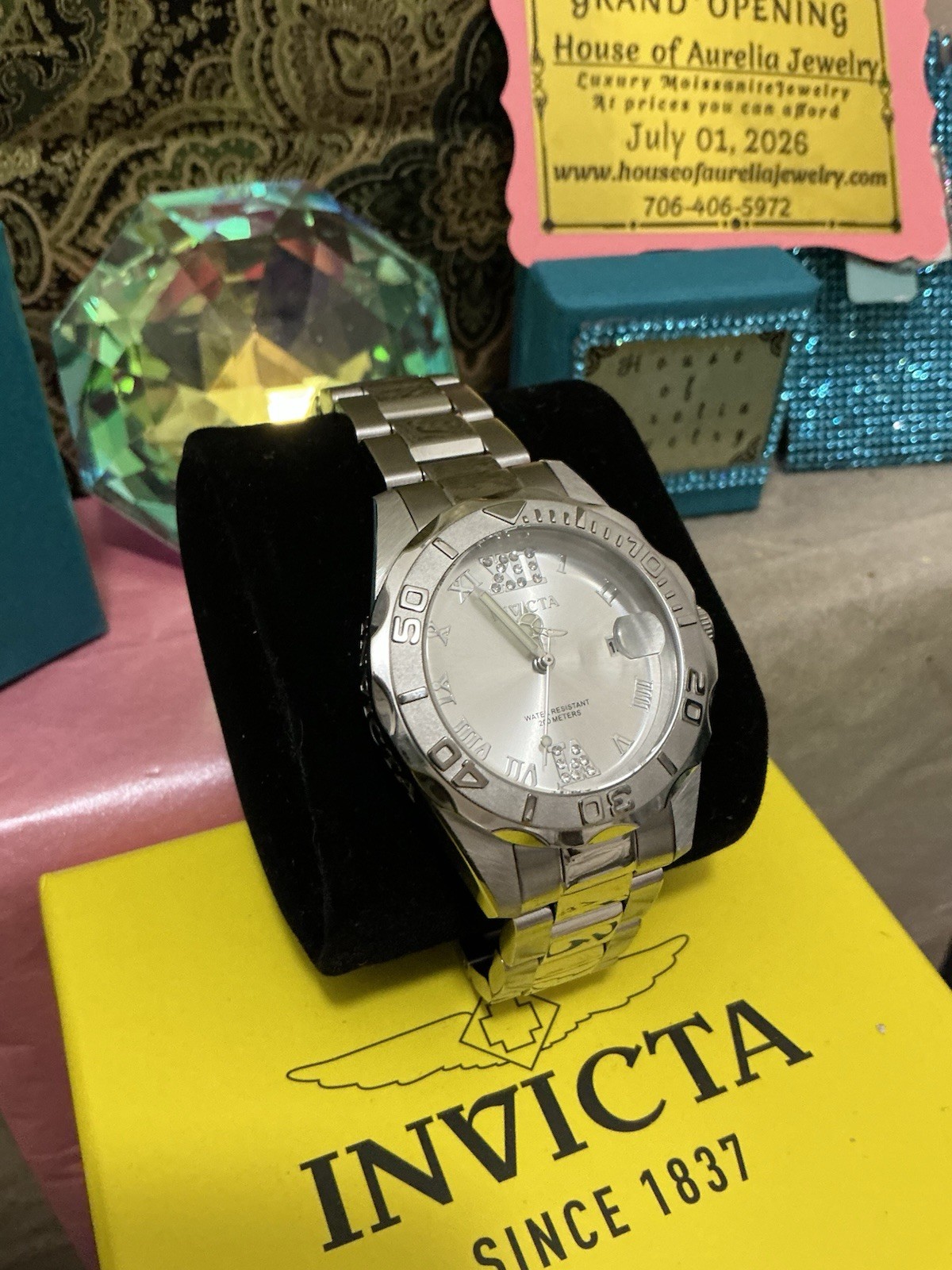 Invicta Angel Women’s Quartz Silver Dial Roman Numerals 200m Date Watch