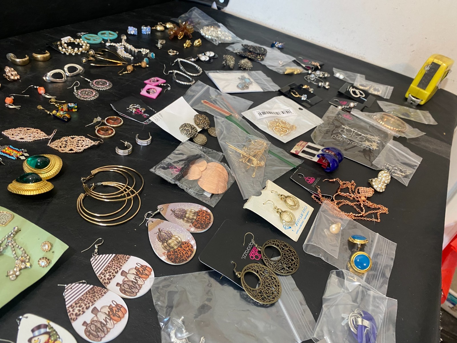 huge lot 103+ pairs earrings earring collection dangle stud hoop clip estate +