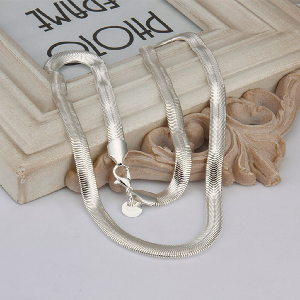 925 Sterling Solid Silver Men Women Jewelry Snake Chain 18- 24 Inch Necklace USA