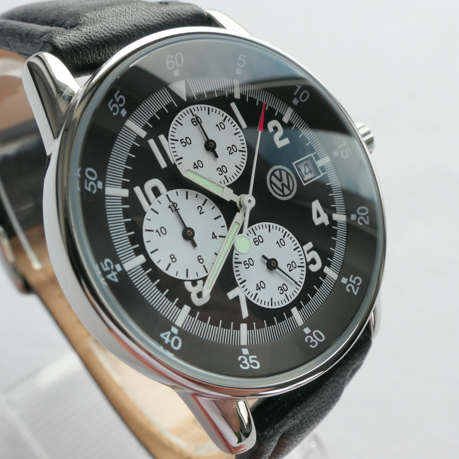 VW Volkswagen Classic Aviator Pilot Driver Sport Car Accessory Watch Chronograph
