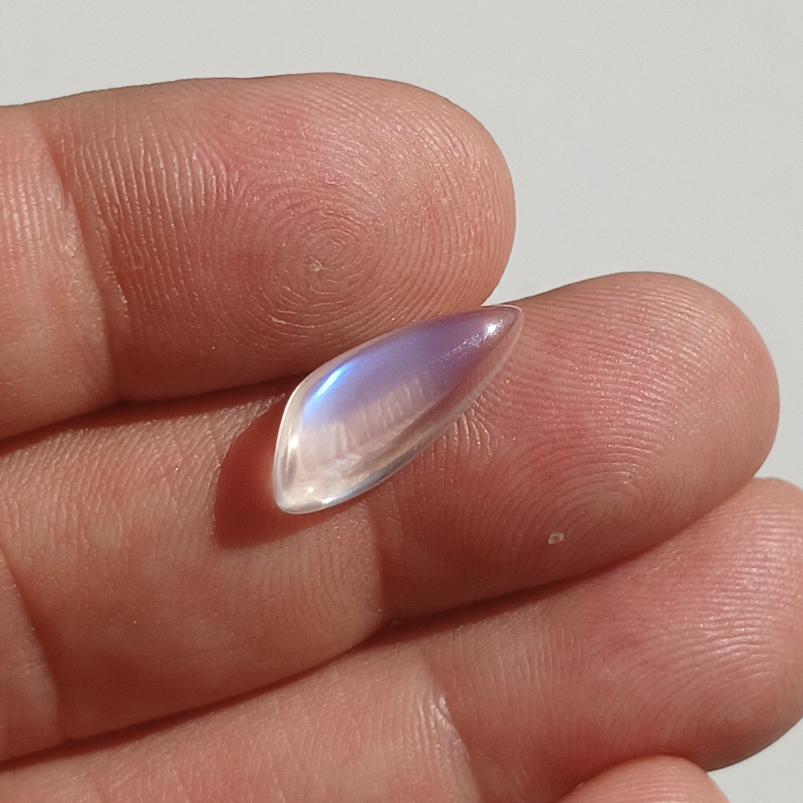 Loose Moonstone, Unique Designer Cabochon, 5.4 CT – 17.4 mm x 7.3 mm x 6.2 mm
