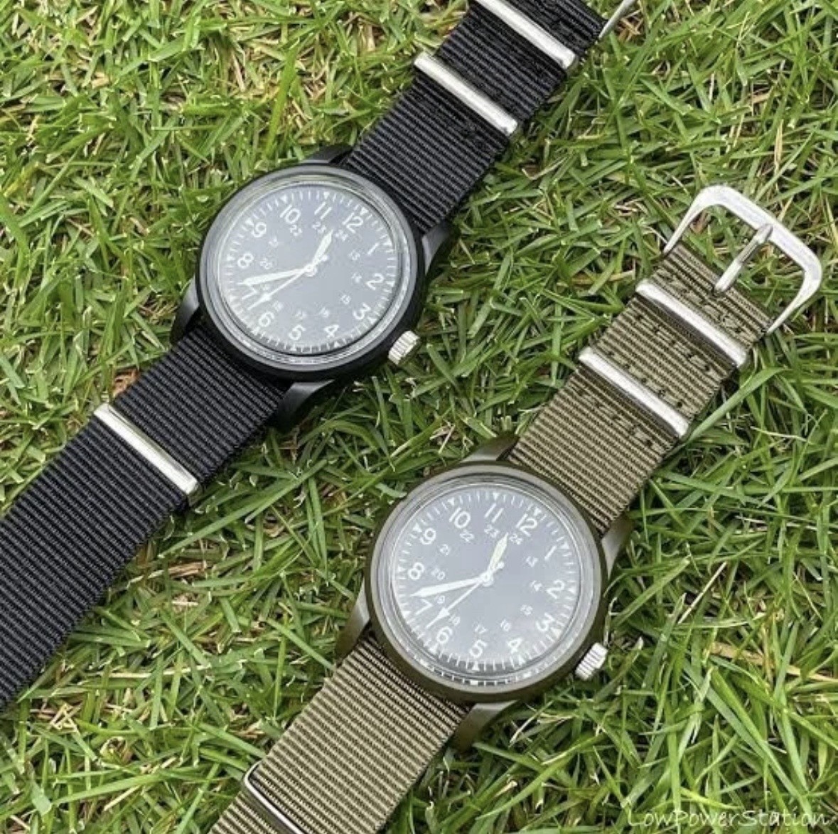 [Discontinued]Daiso Japan Mili Watch In Stock Khaki Olive Black 2set military