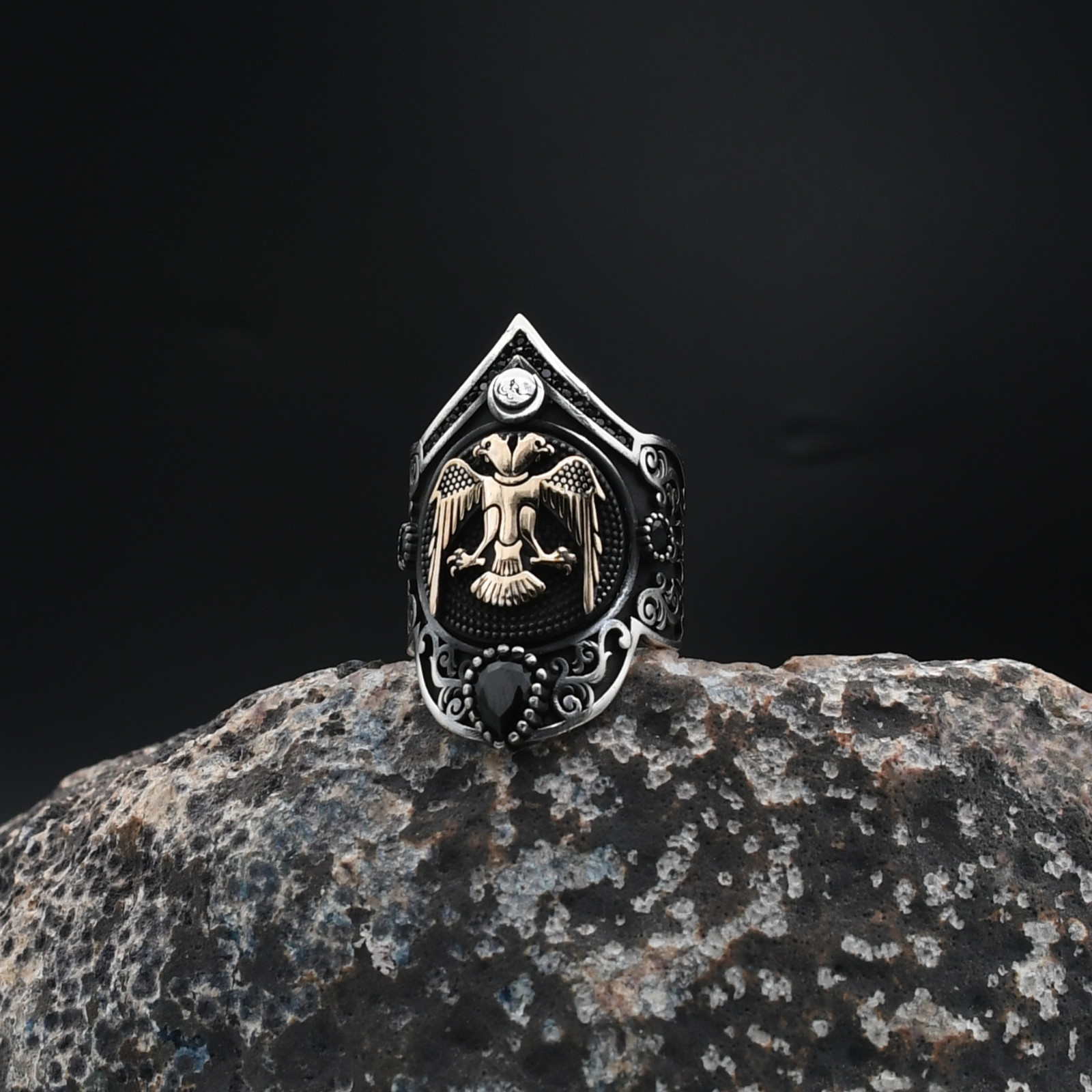 Adjustable Archer Thumb Seljuks Eagle Handmade Men’s 925 Sterling Silver Ring