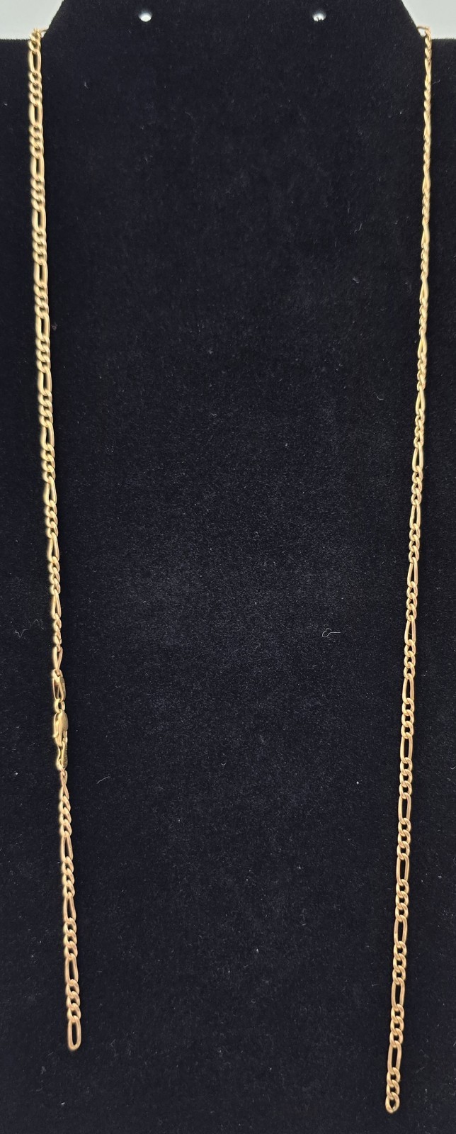 10K Rose Gold Scrap 3mm Figaro 22.5″ Necklace 4.35g