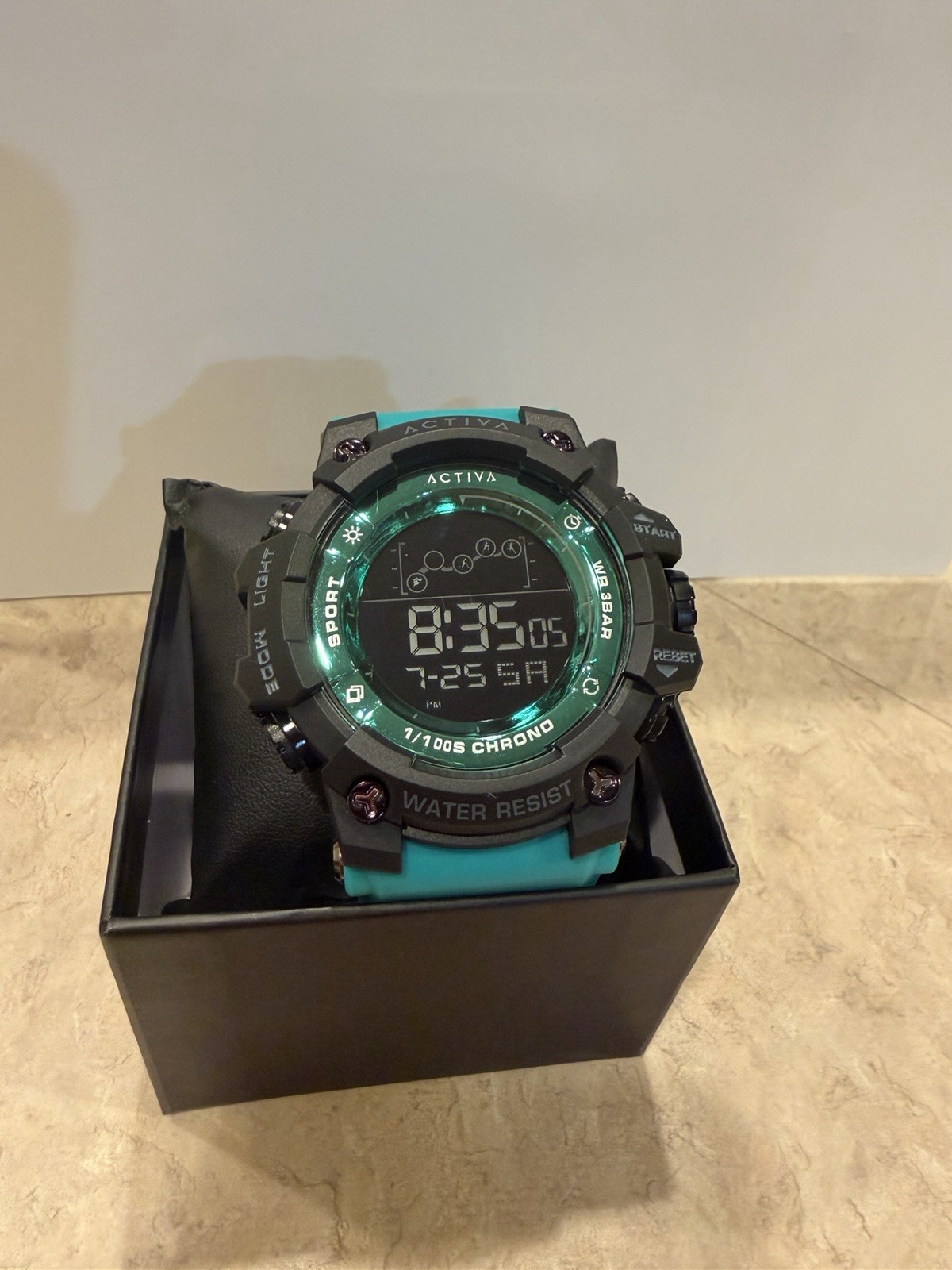 Activa X Invicta Mens Digital 50mm Watch Green And Black ACW8012-010 $100 Msrp