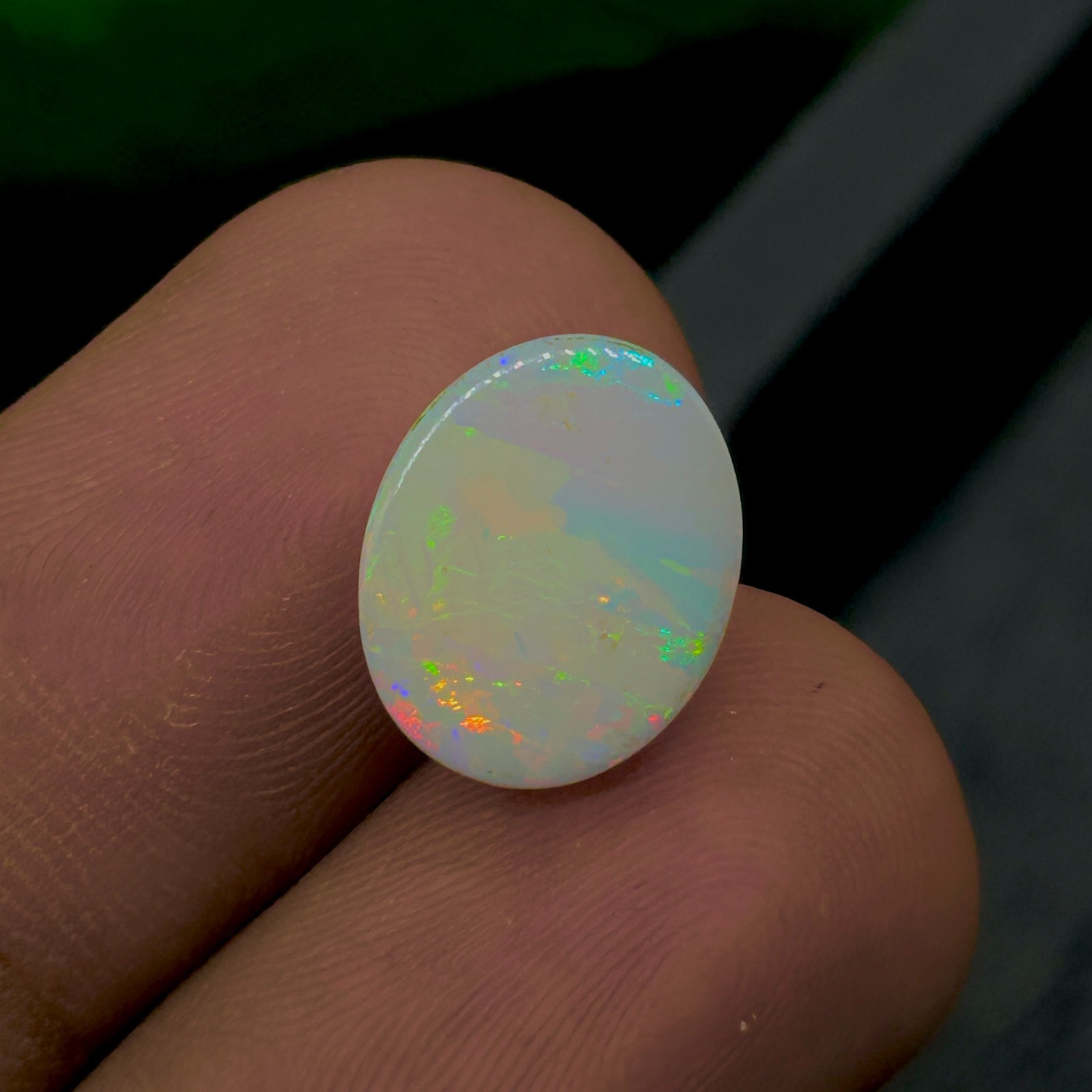 Natural Welo Fire Ethiopian Opal 11×13.50mm Oval Shape Multi Fire Gemstone