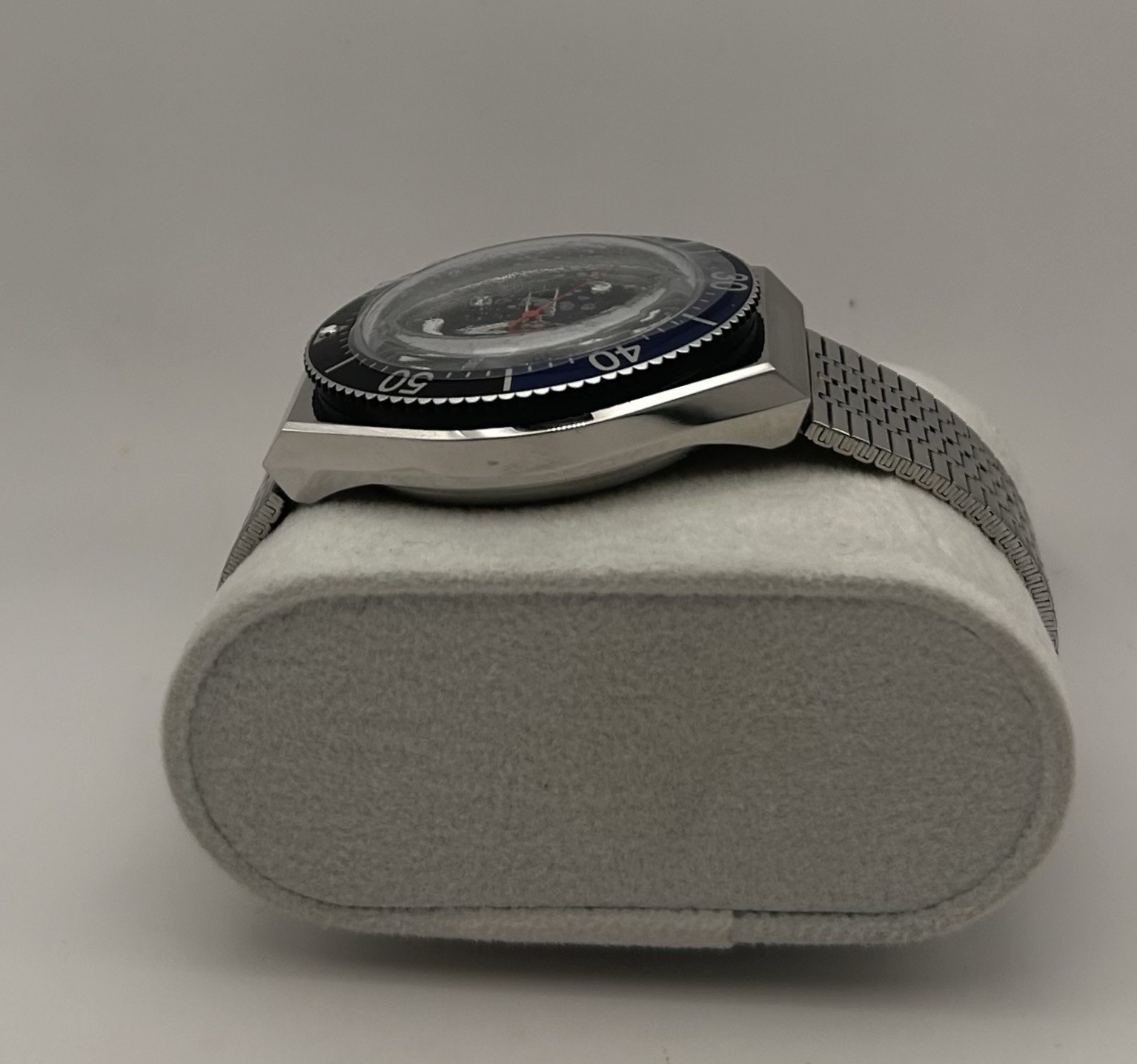 Timex M79 Men’s Batman Bezel Silver Stainless Steel Woven Automatic 40mm Watch