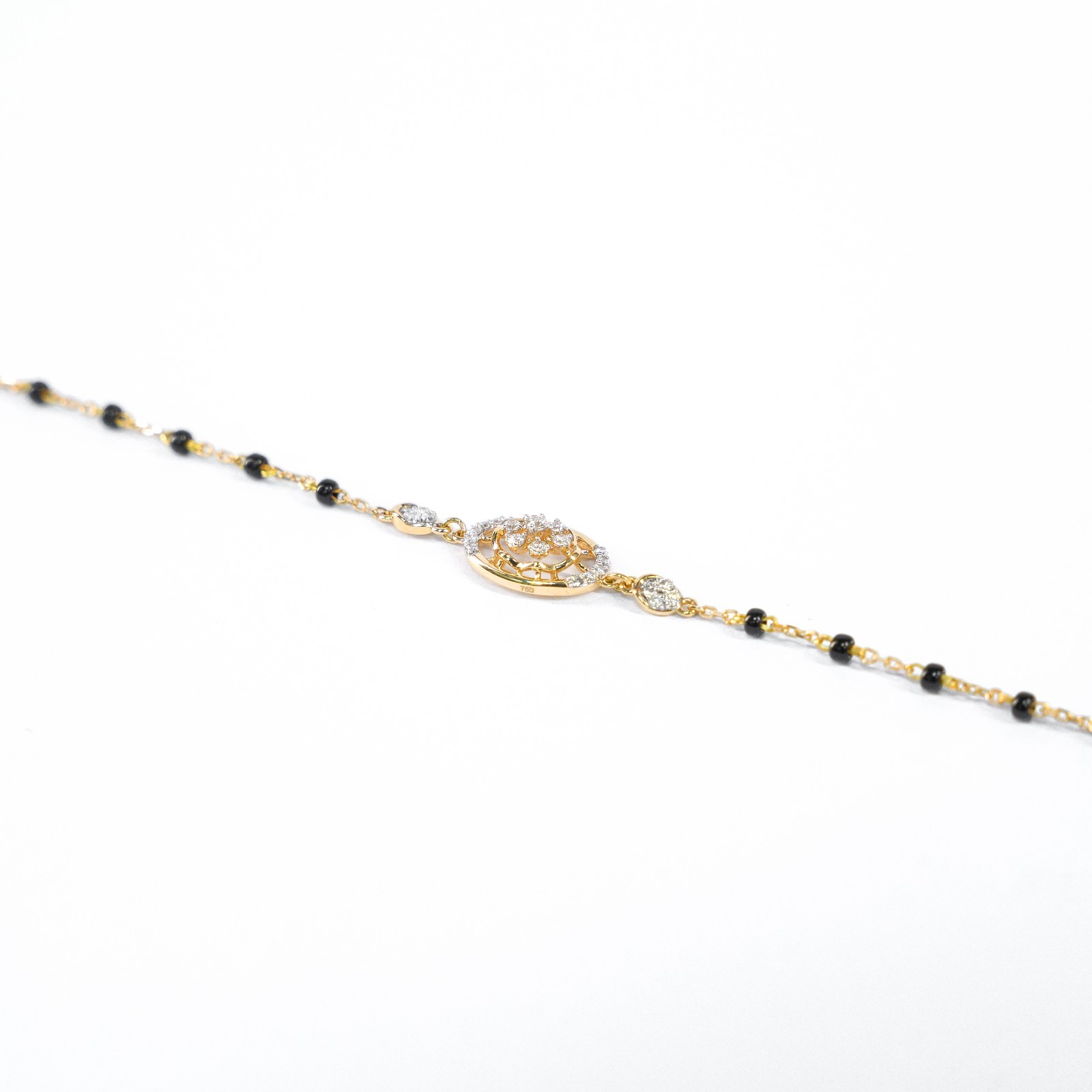 18 KARAT MANGALSUTRA BRACELET| NATURAL DIAMOND | IGI CERTIFIED | YELLOW GOLD