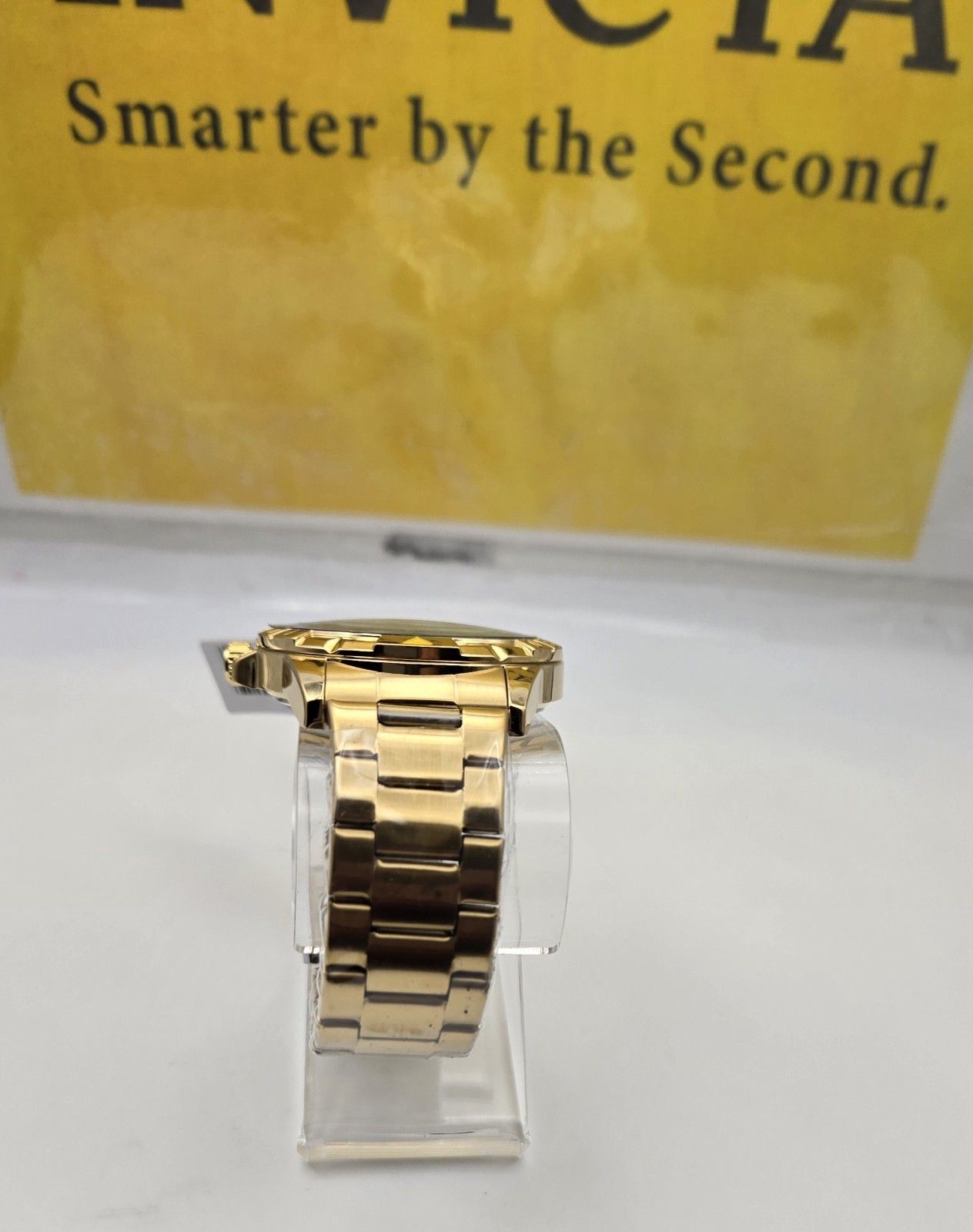 Invicta 69031 Specialty I Men’s Gold Tone Quartz White Dial Watch 42mm New