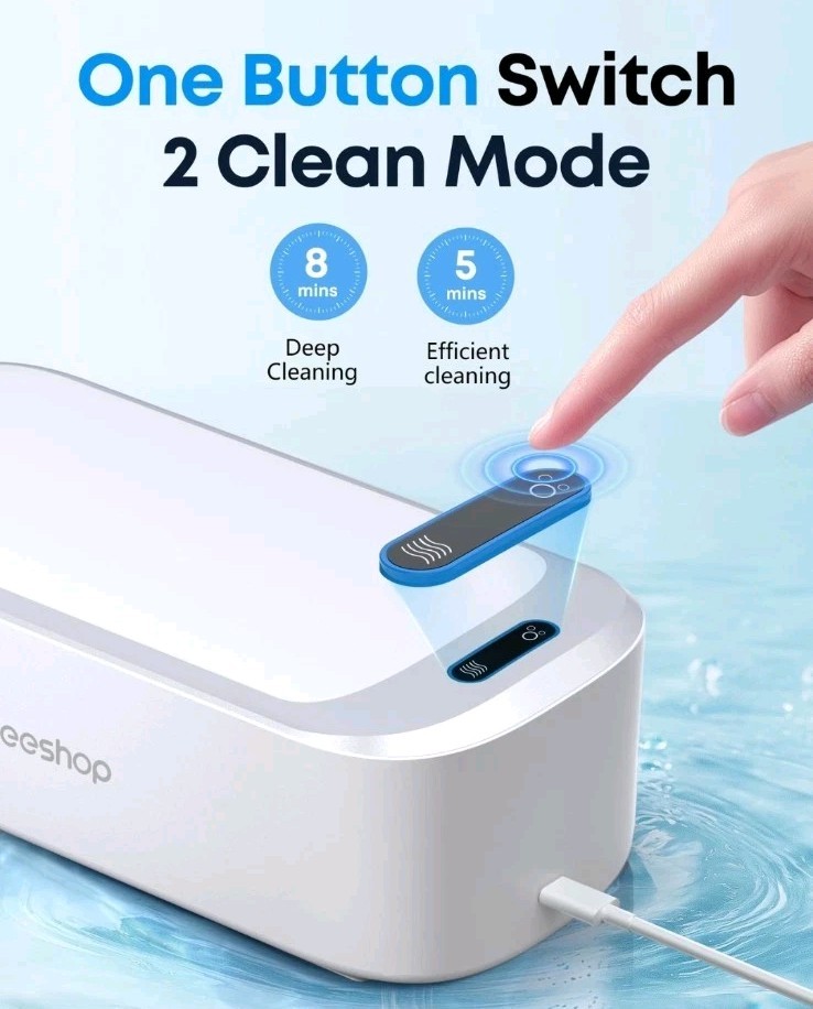 Beeshop A6 Pro Ultrasonic Jewelry Cleaner 48Khz Ring Cleaner Ultrasonic Machine