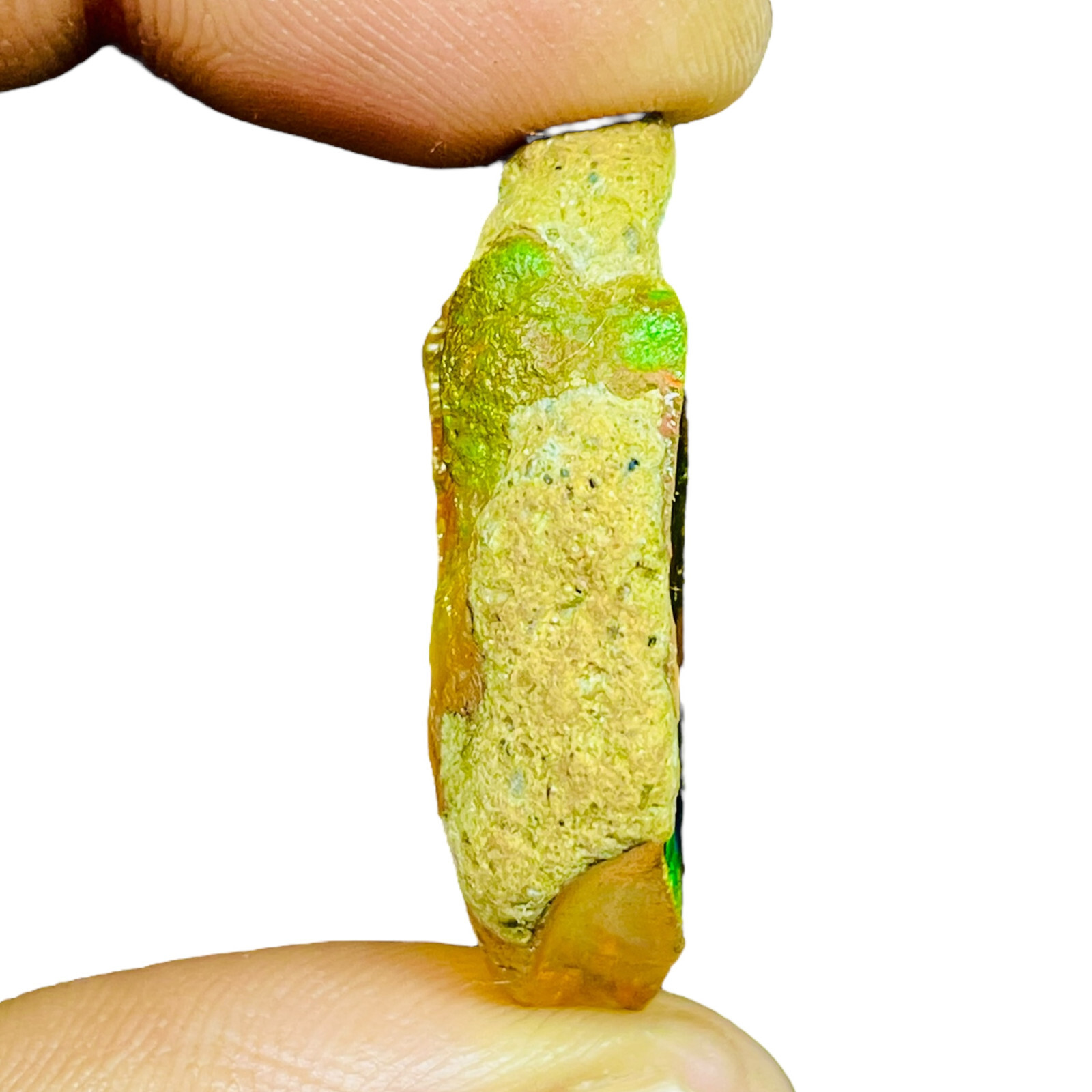 40.55 Cts Natural Ethiopian Opal Rough 35x30mm Huge Untreated Loose Gemstone