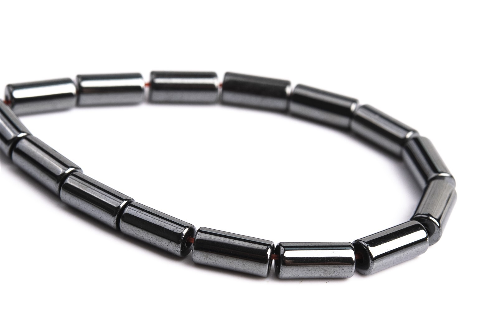 8x3MM Black Hematite Round Tube Grade AAA Natural Gemstone Loose Beads