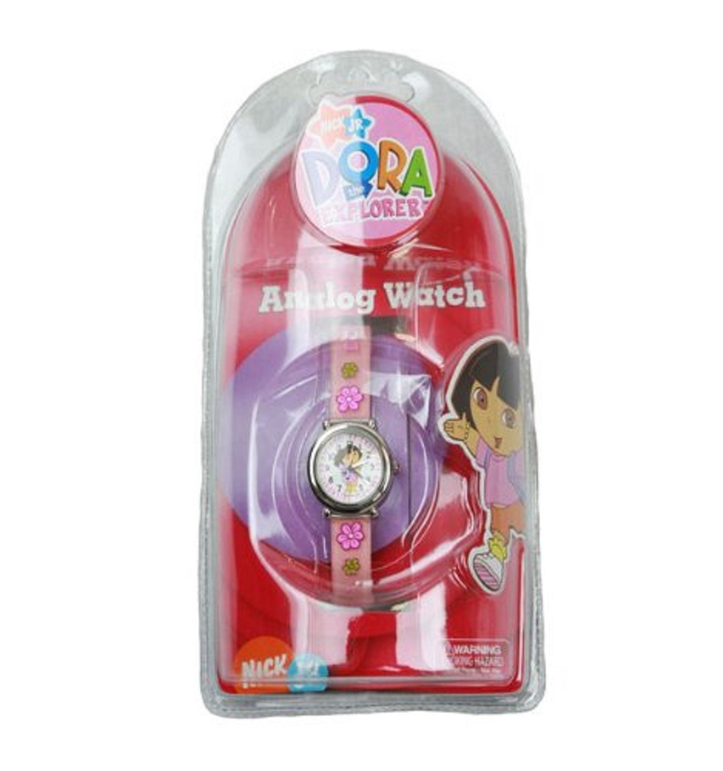 Nickelodeon Dora the Explorer Analog Display Two Tone Pink Band Watch-Brand New!
