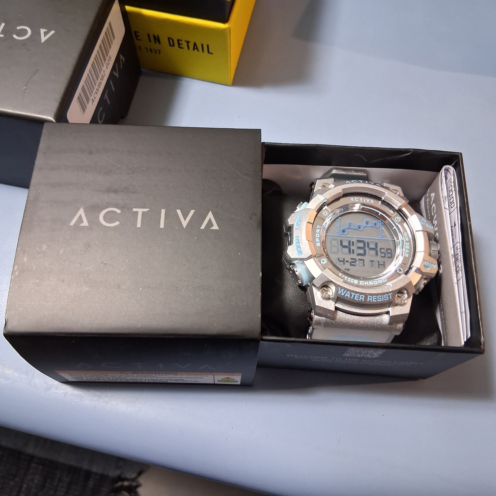 Activa Digital Sport Quartz Chronograph Water-Resistant Watch w/ Box Manual