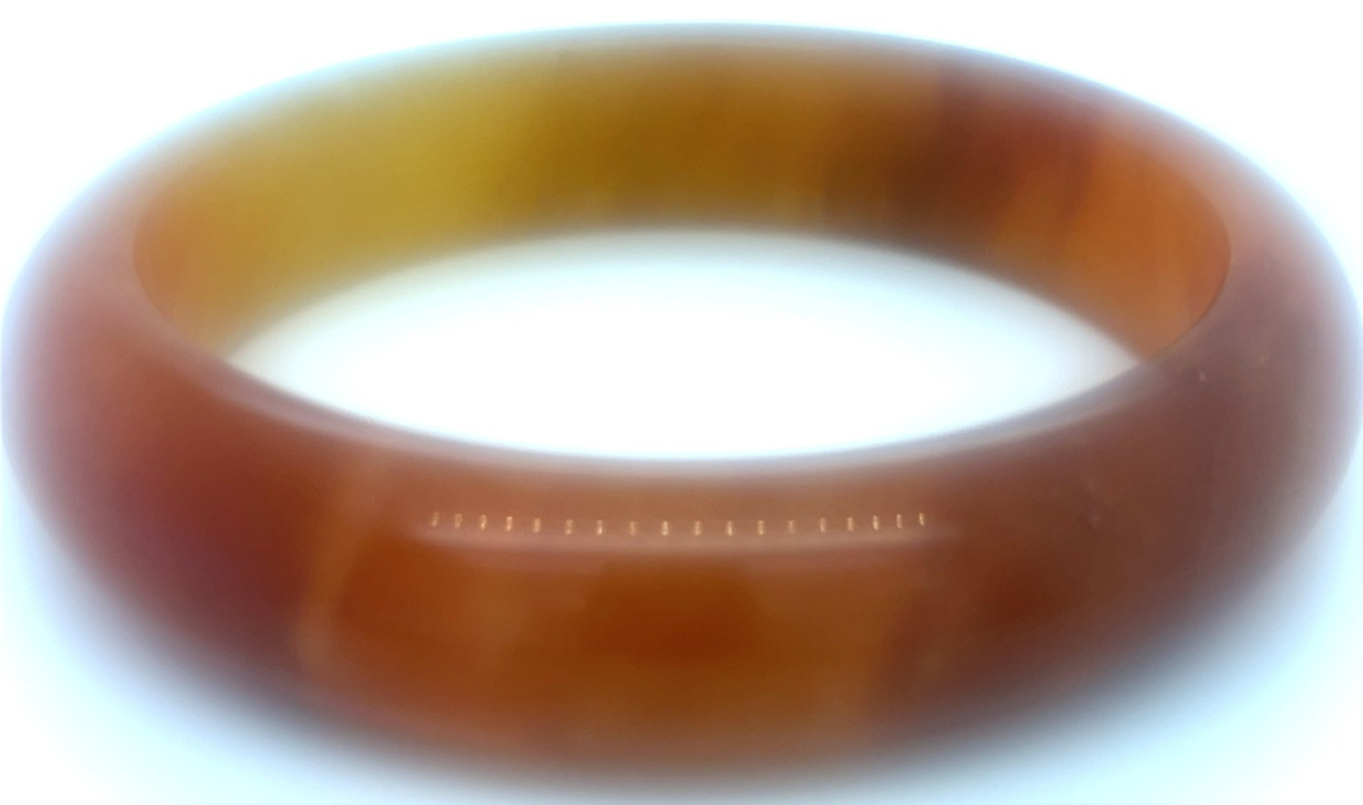 Grade A Orange Peach Jadeite Bangle 61mm