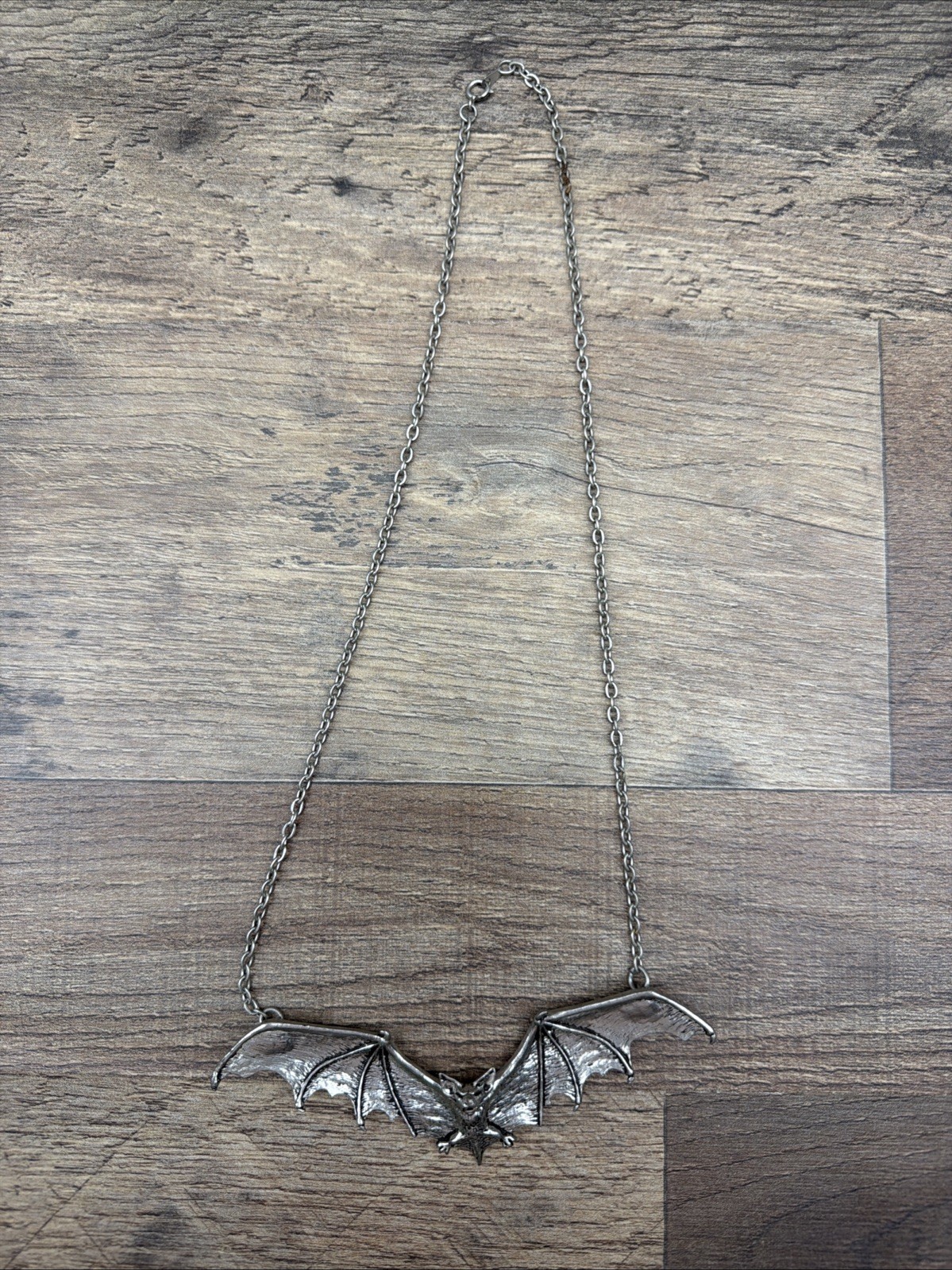 1992 Vintage Bat Pendant Necklace Gothic The Alchemy Carta Made in England EUC
